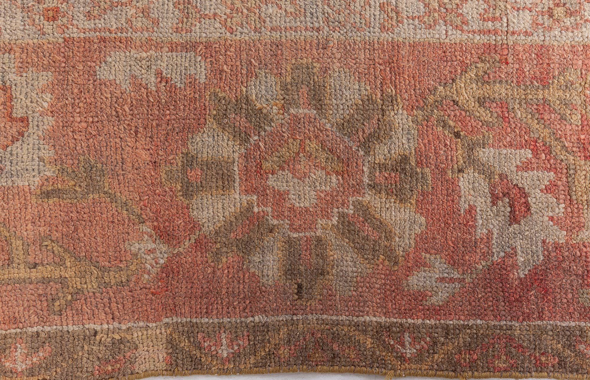 Doris Leslie Blau Antique Turkish Oushak Rug For Sale 1