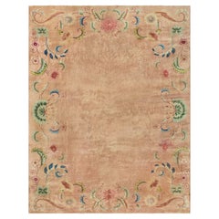 Doris Leslie Blau Tapis art déco chinois en rose tendre