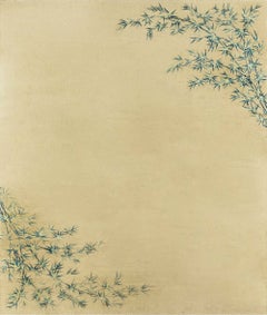Doris Leslie Blau Chinese Art Deco Vintage Floral Light Beige Rug Bamboo