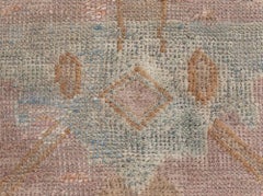 Doris Leslie Blau Chinese Vintage Geometric Pale Sand Hand-Knotted Wool Rug