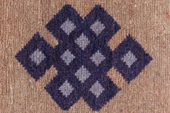 Doris Leslie Blau Chinese Vintage Geometric Warm Tan Hand-Knotted Wool Carpet