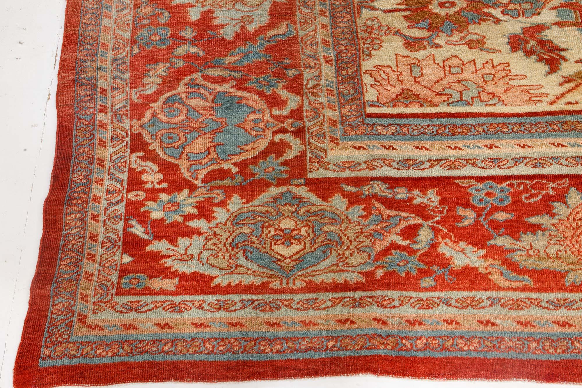 1900s Persian Sultanabad Rug Size Adjusted For Sale 1