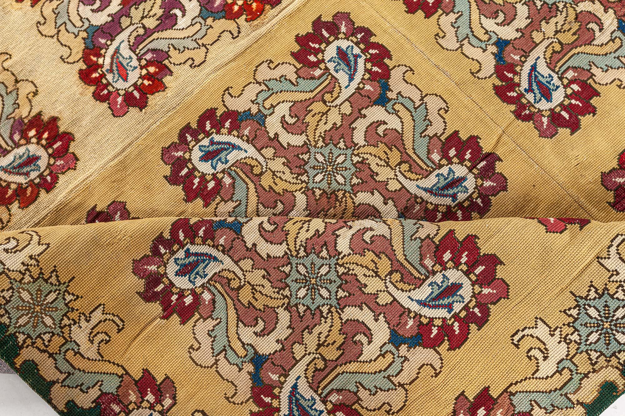 19th Century European needlepoint rug
Size: 6'1