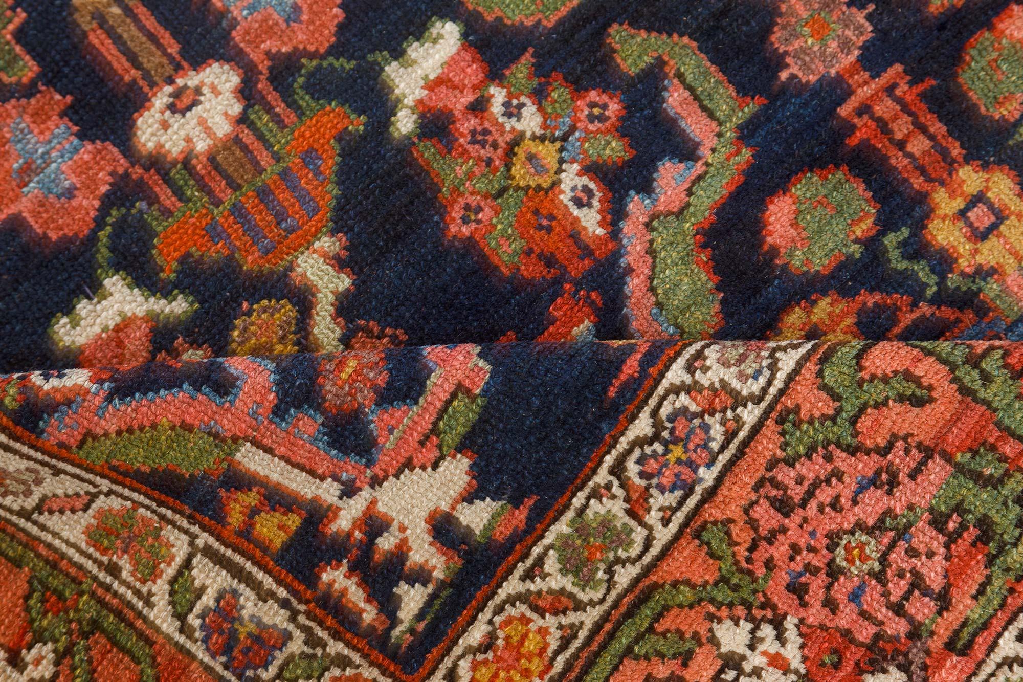 Authentic 19th Century North West Persian Handmade Wool Carpet
Size: 5'8