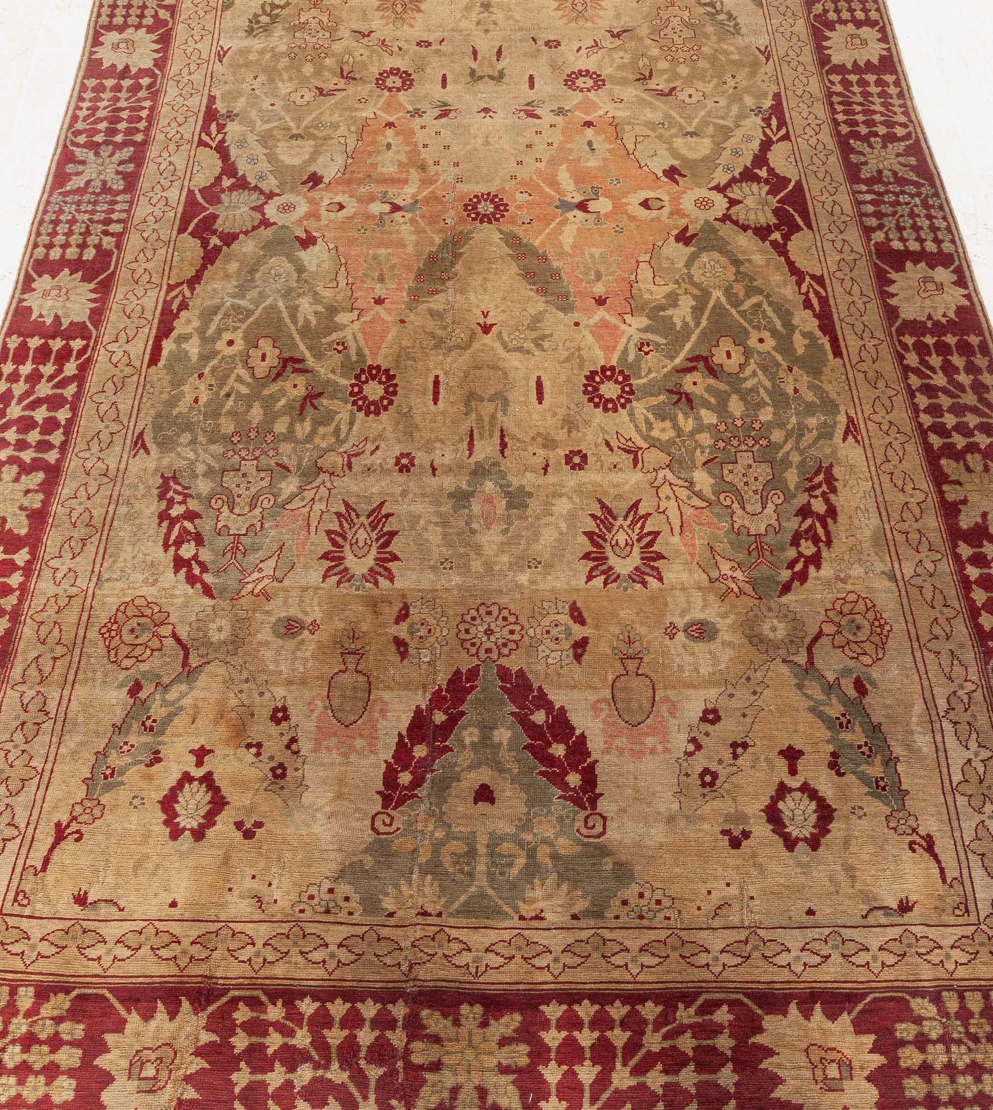 Doris Leslie Blau 19th Century Turkish Hereke Rug In Good Condition For Sale In New York, NY