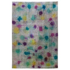 Doris Leslie Blau Collection Abstract Colorful Daliesque Handmde Wool Rug