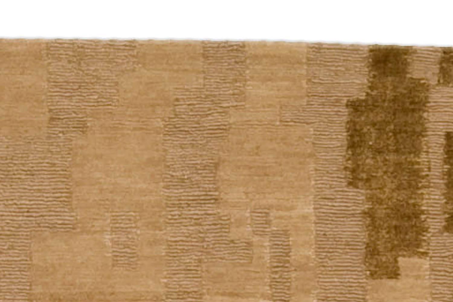 Doris Leslie Blau Collection 'AD4' Golden Beige und Brown Teppich von Arthur Dunnam (Tibetisch) im Angebot