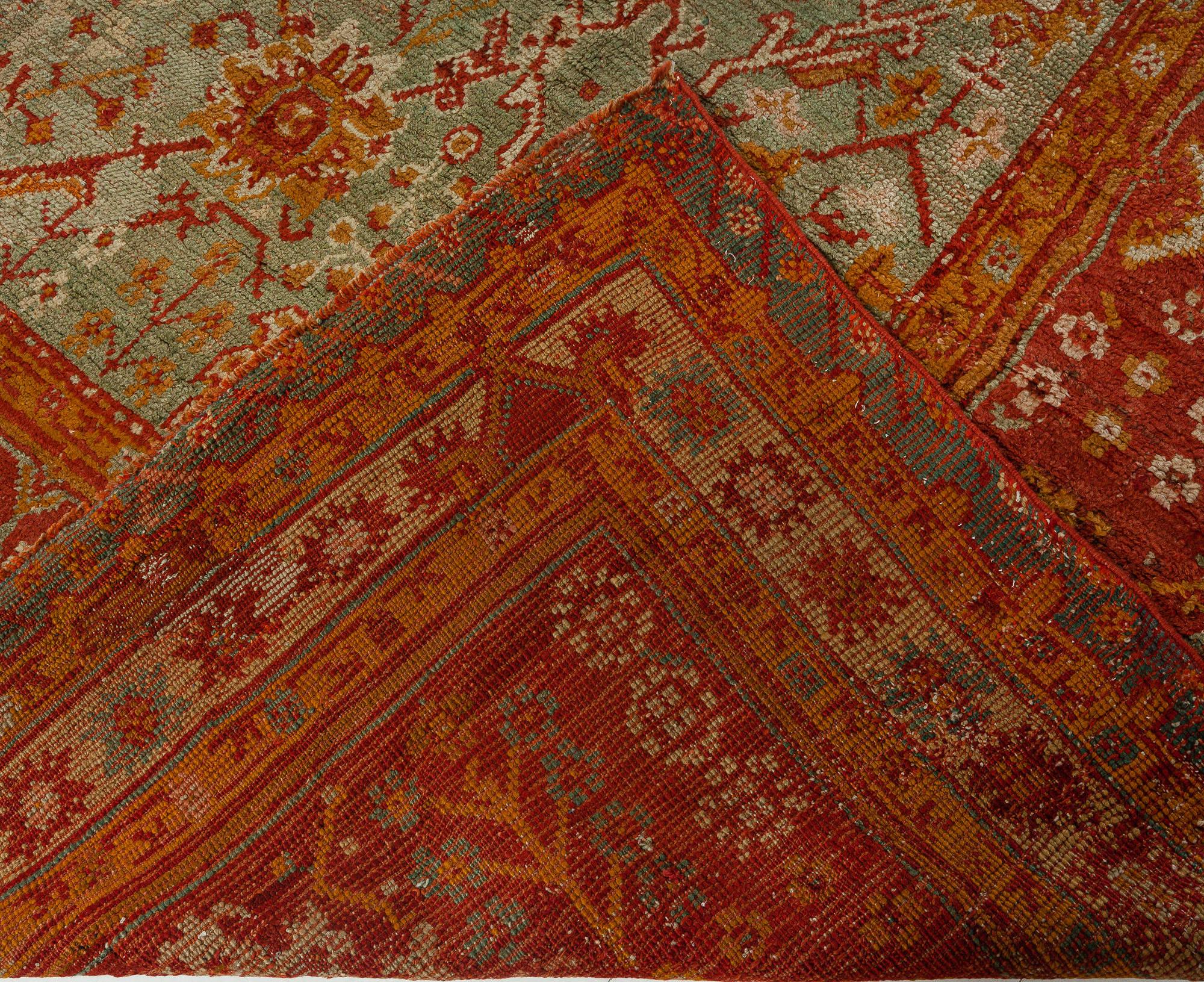 Doris Leslie Blau Antique Decorative Turkish Oushak Rug For Sale 2
