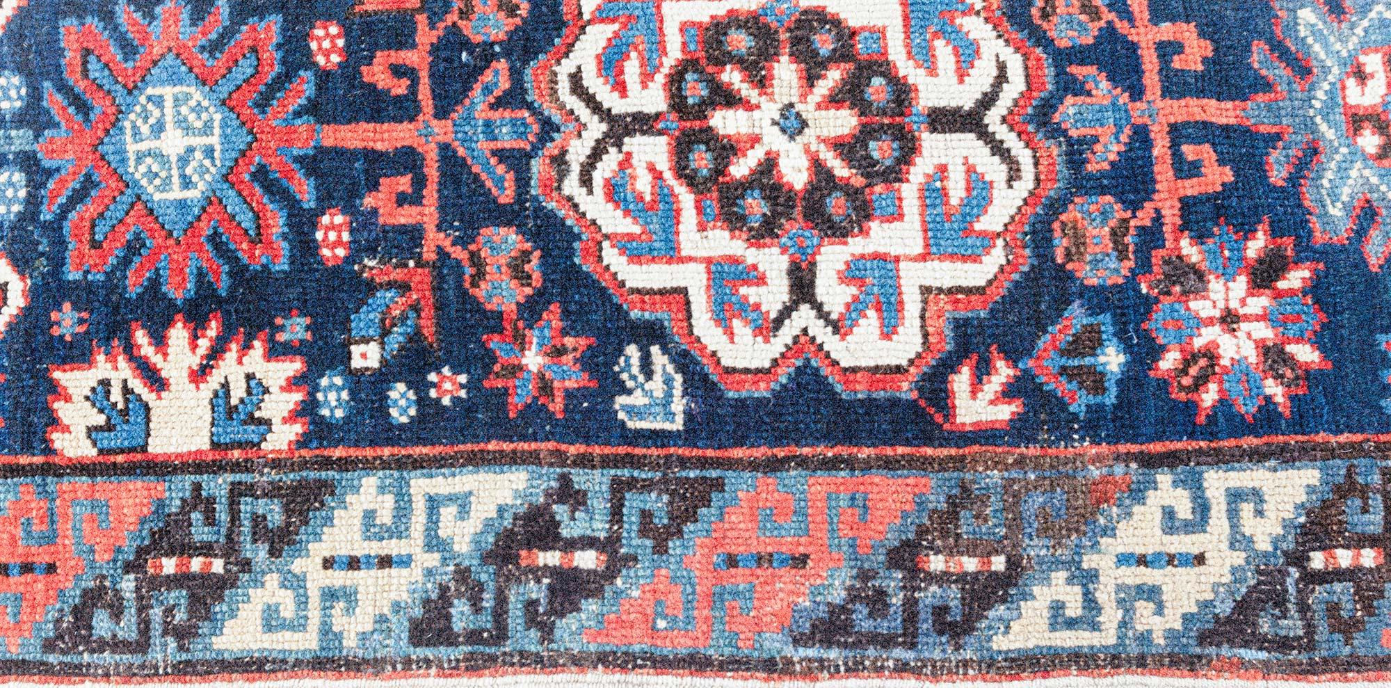 Hand-Knotted Antique Karabagh Rug For Sale