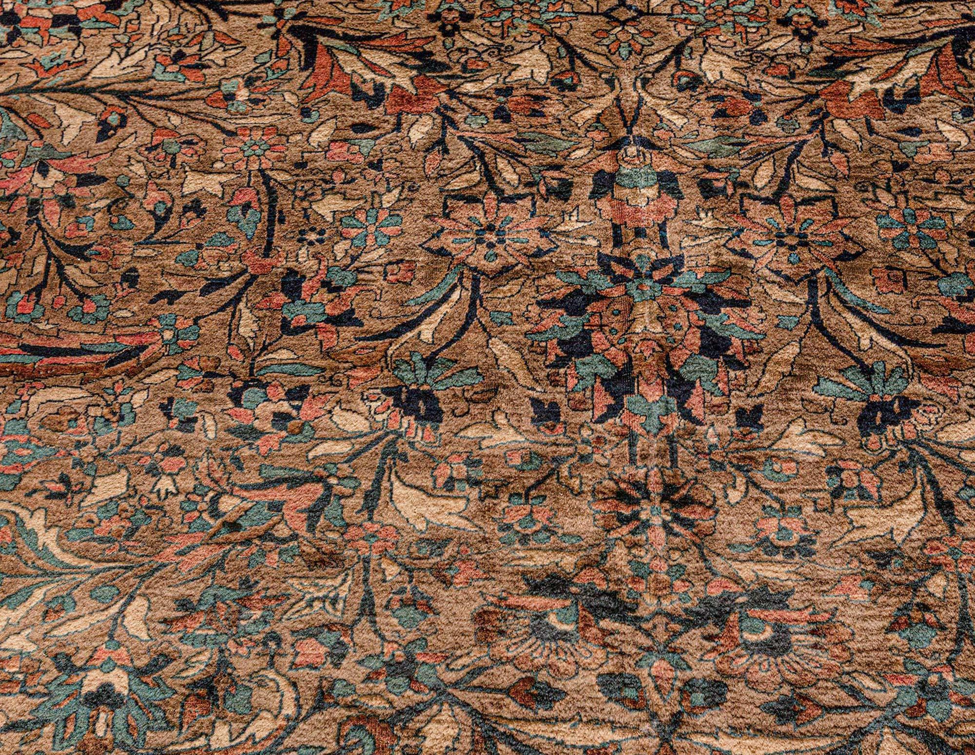 Antique Persian Kashan rug.
Size: 12'3