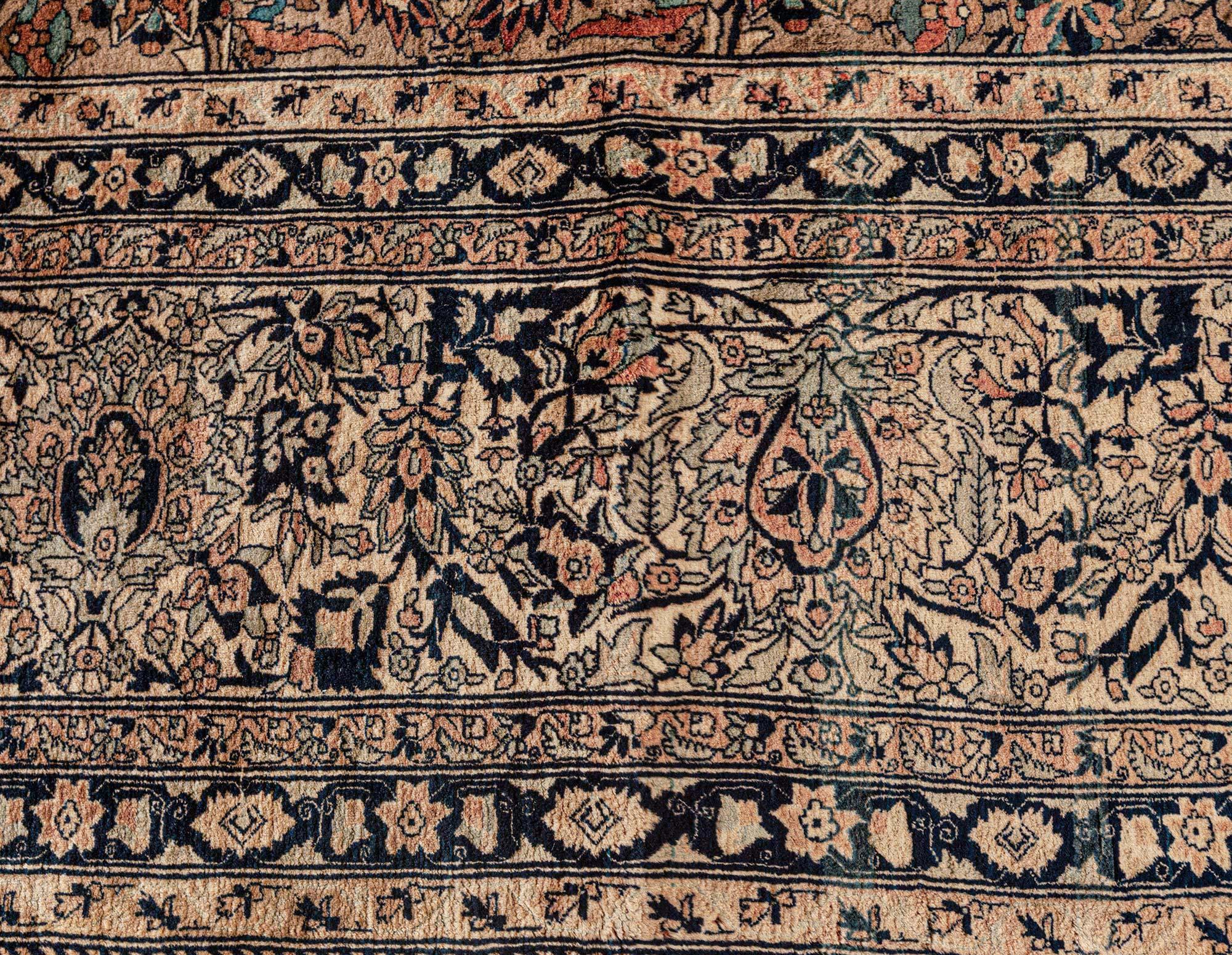 Antique Persian Kashan Rug For Sale 1