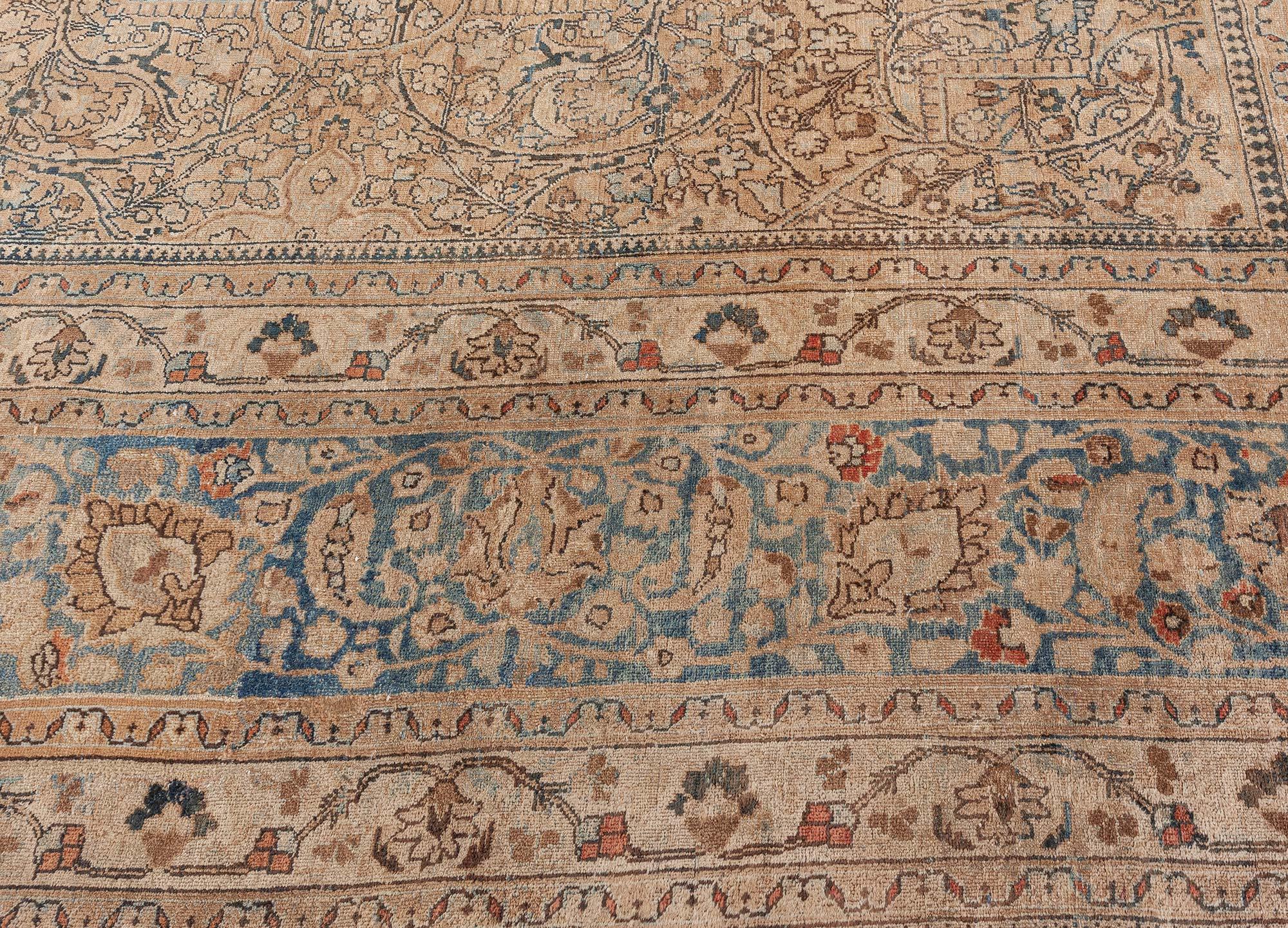 Wool Doris Leslie Blau Antique Persian Khorassan Rug For Sale