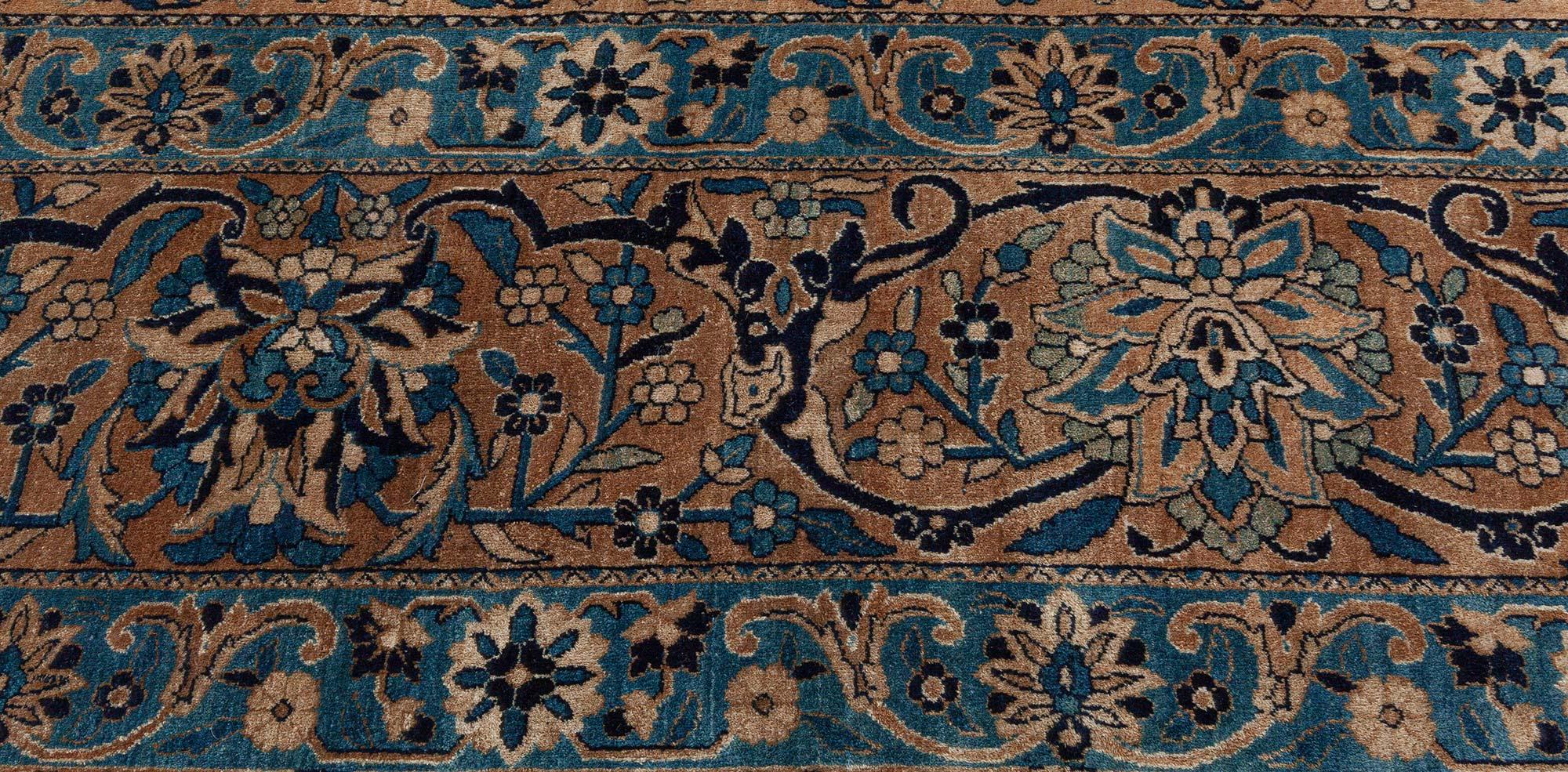Antique Persian Kirman Handmade Wool Rug For Sale 2