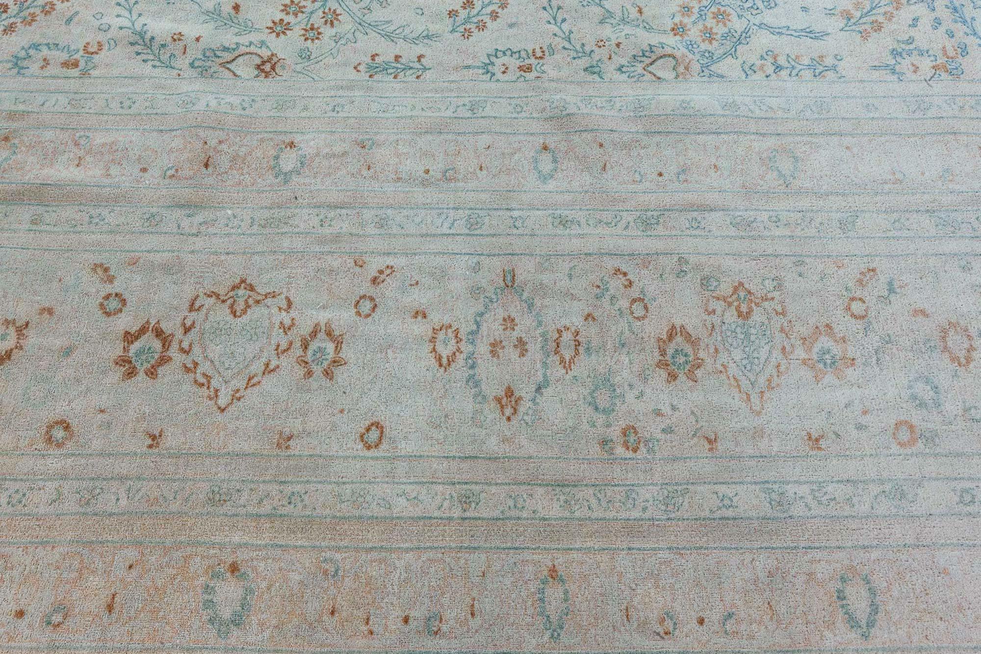 Laine Tapis persan Kirman ancien Doris Leslie Blau « Taille ajustée » en vente