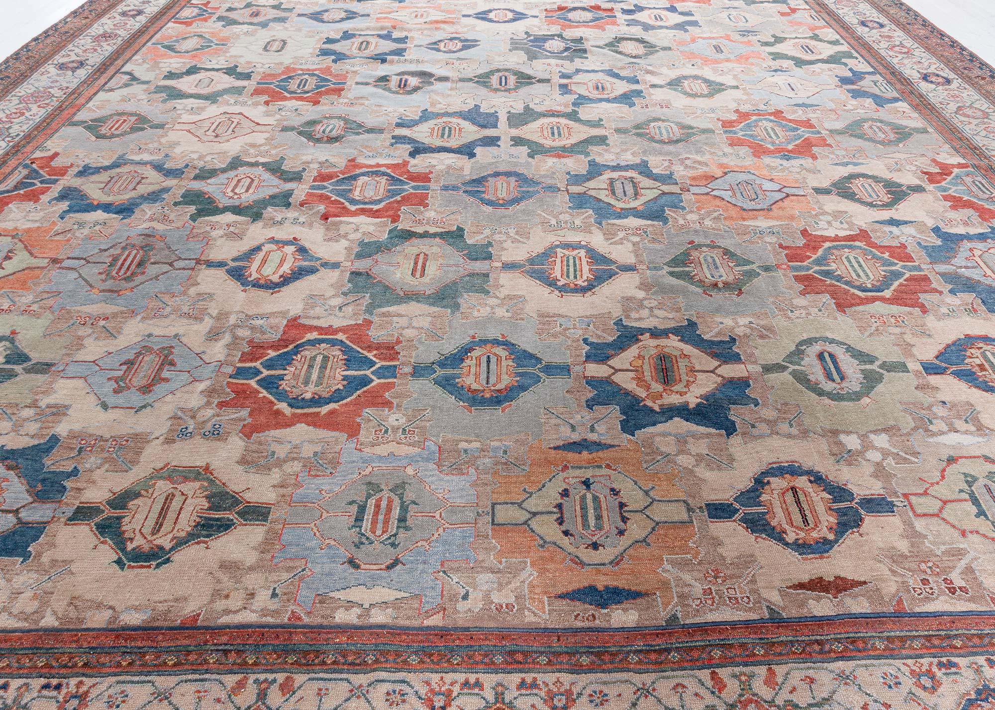 Hand-Woven Antique Persian Malayer Rug For Sale