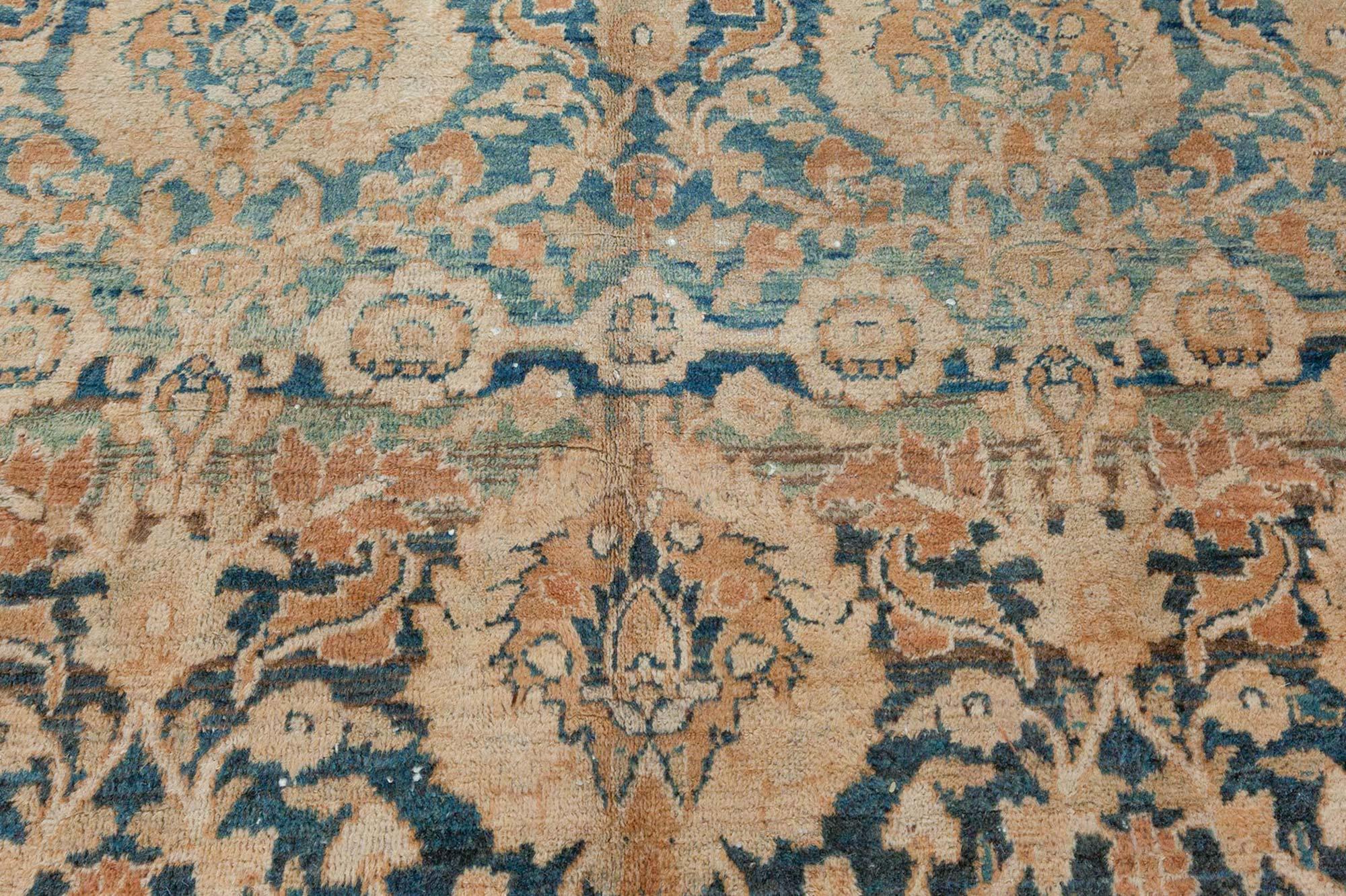 Antique Persian Meshad botanic handmade wool rug
Size: 6'6