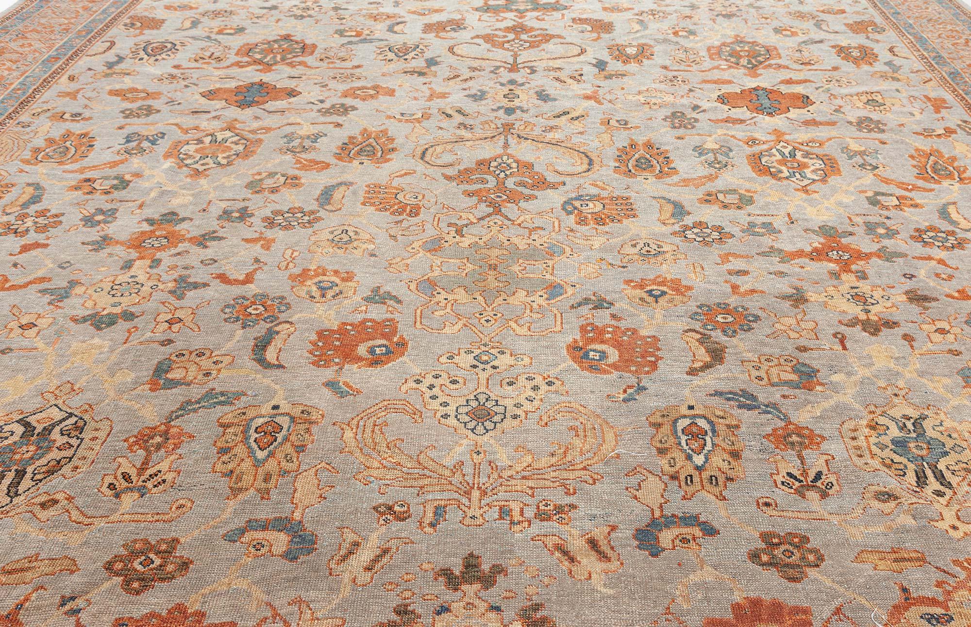 Hand-Knotted Antique Persian Sultanabad Rug For Sale