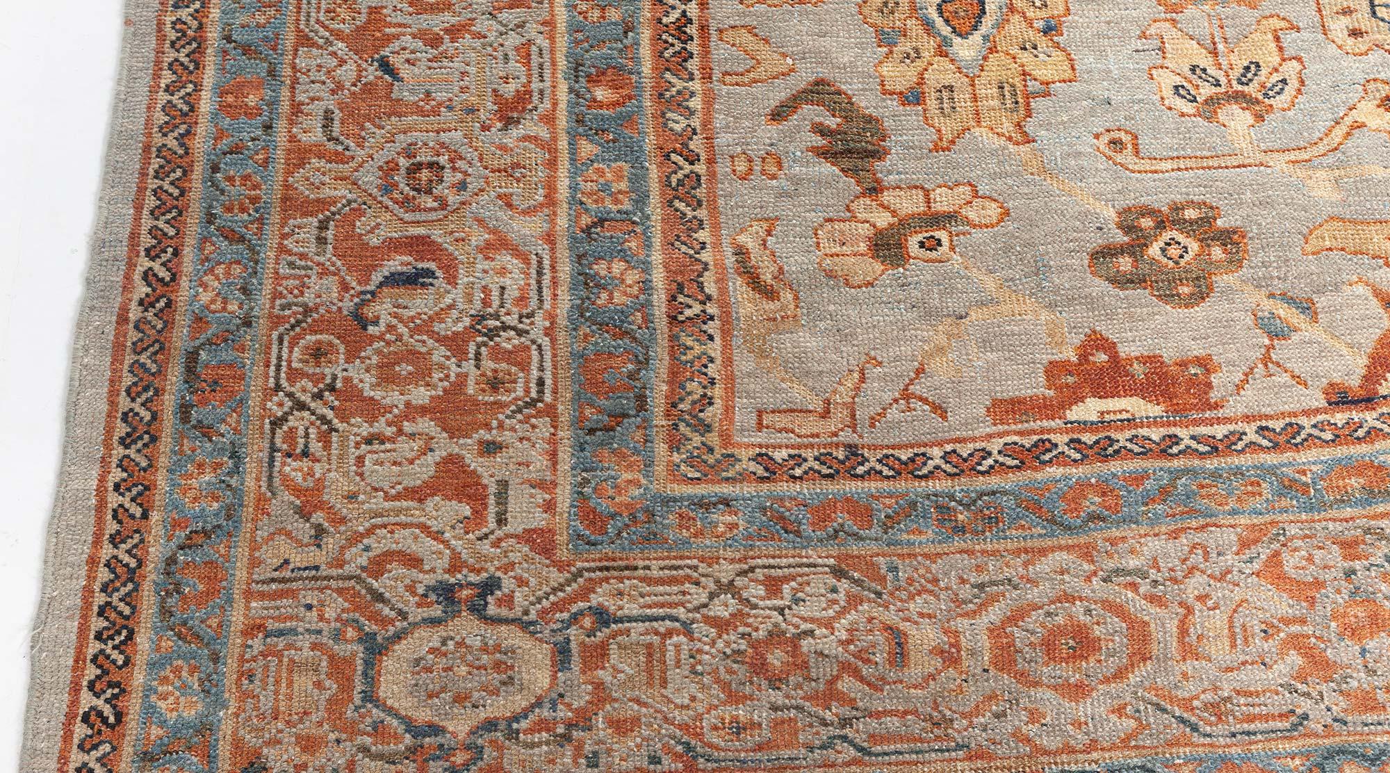 Wool Antique Persian Sultanabad Rug For Sale