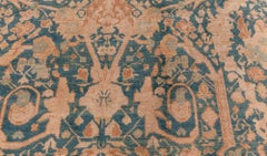 Doris Leslie Blauer antiker persischer Täbris- Botanic Handgefertigter Teppich aus Wolle