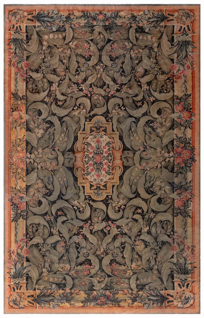 Oversized Antique French Savonnerie Rug For Sale at 1stDibs | rococo ...