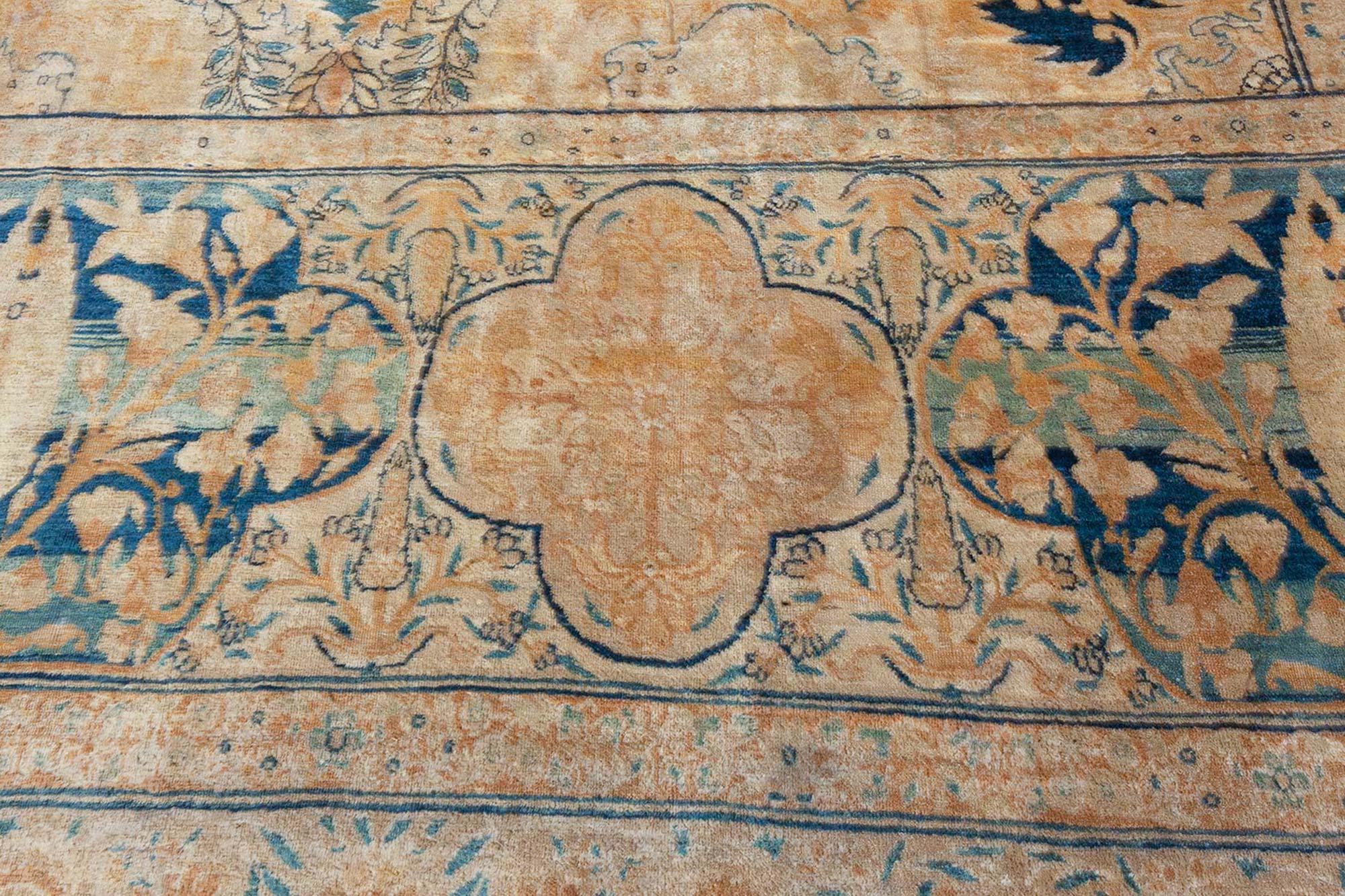 Authentic 19th Century Persian Kirman Carpet For Sale 6