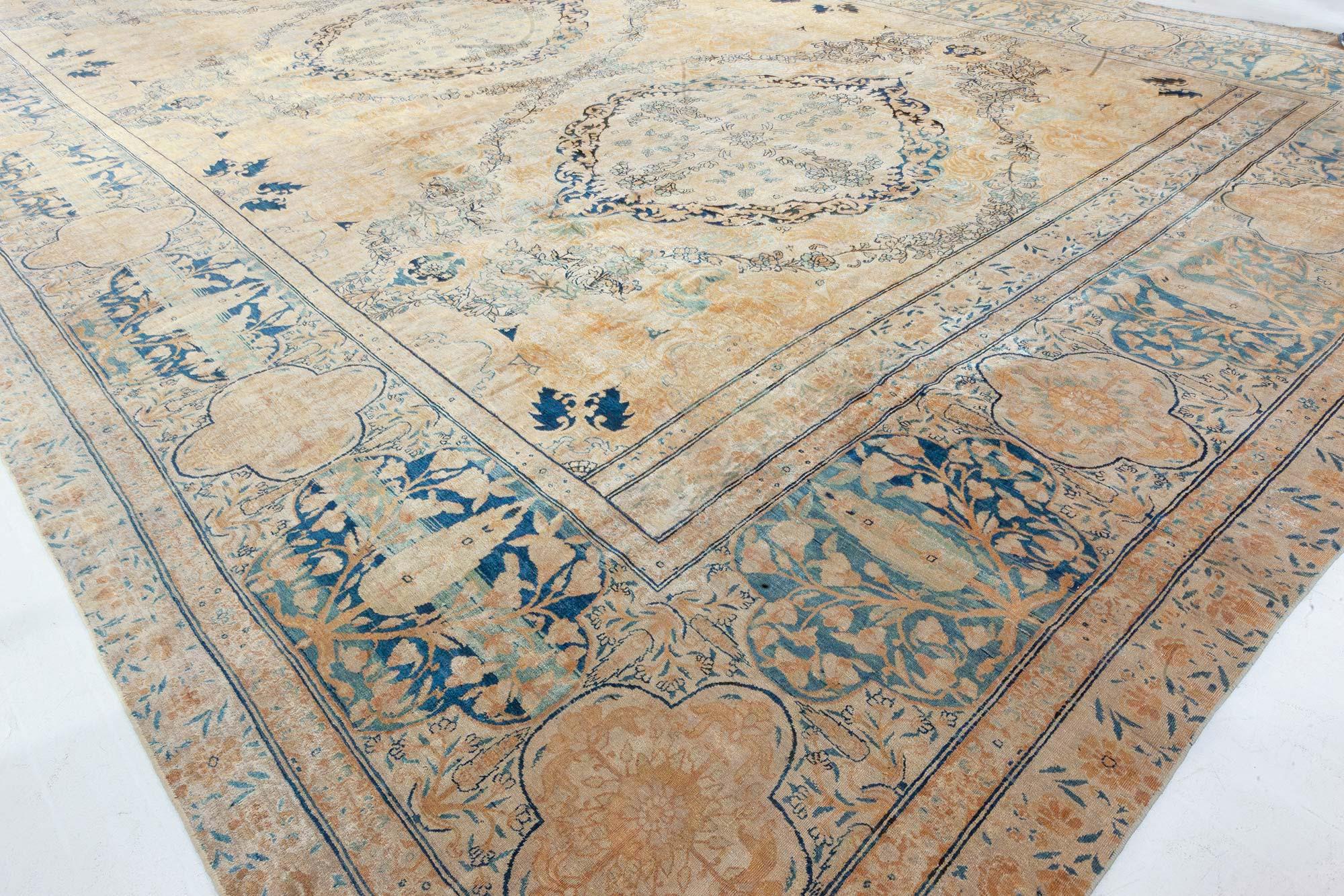 Authentic 19th Century Persian Kirman Carpet For Sale 7