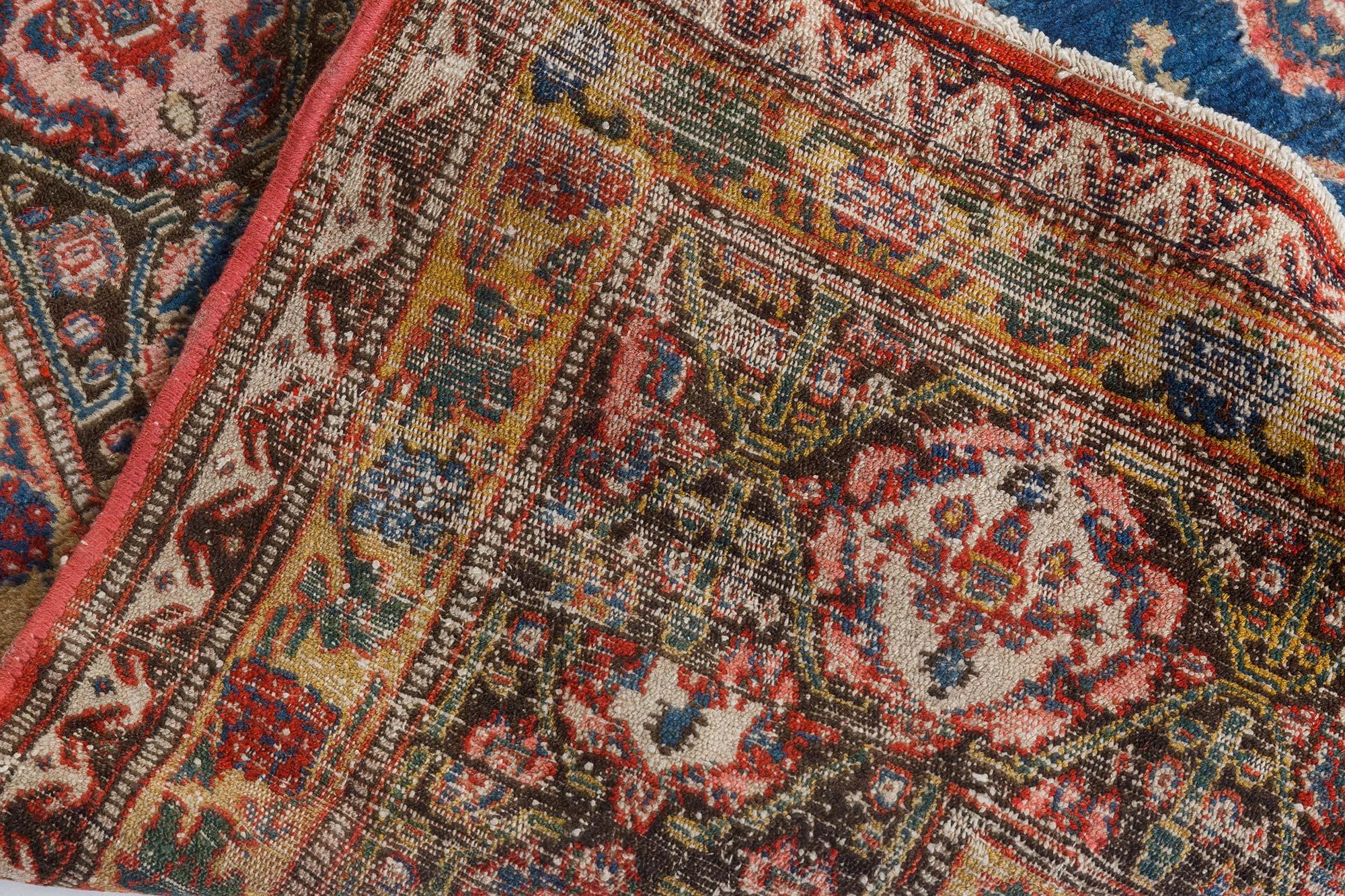 Authentic 19th Century Persian Senneh Handmade Rug For Sale 4