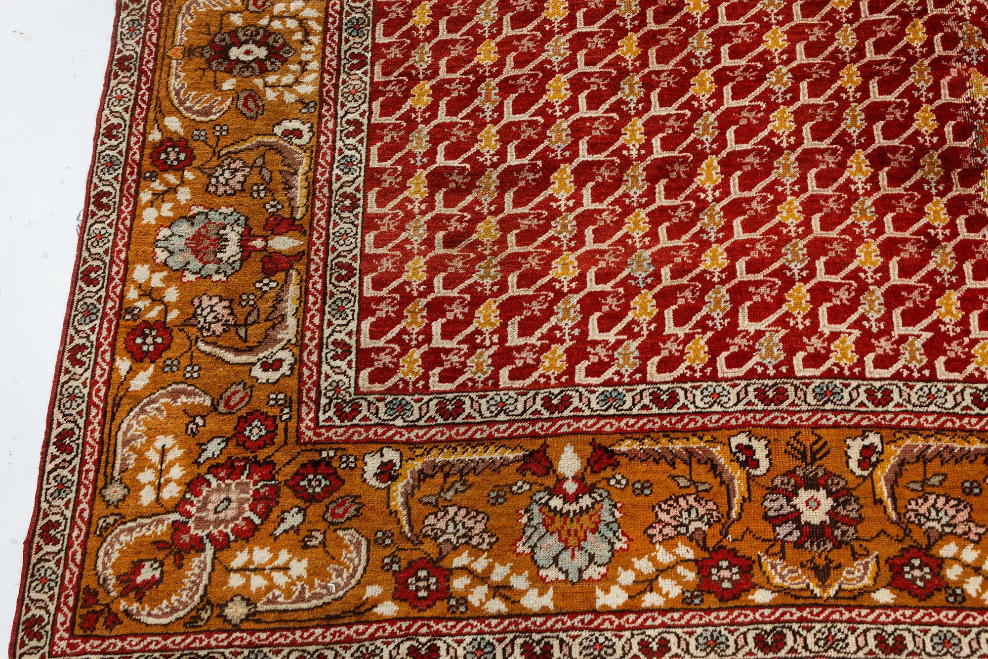 Authentic Turkish Oushak Handmade Wool Carpet For Sale 2