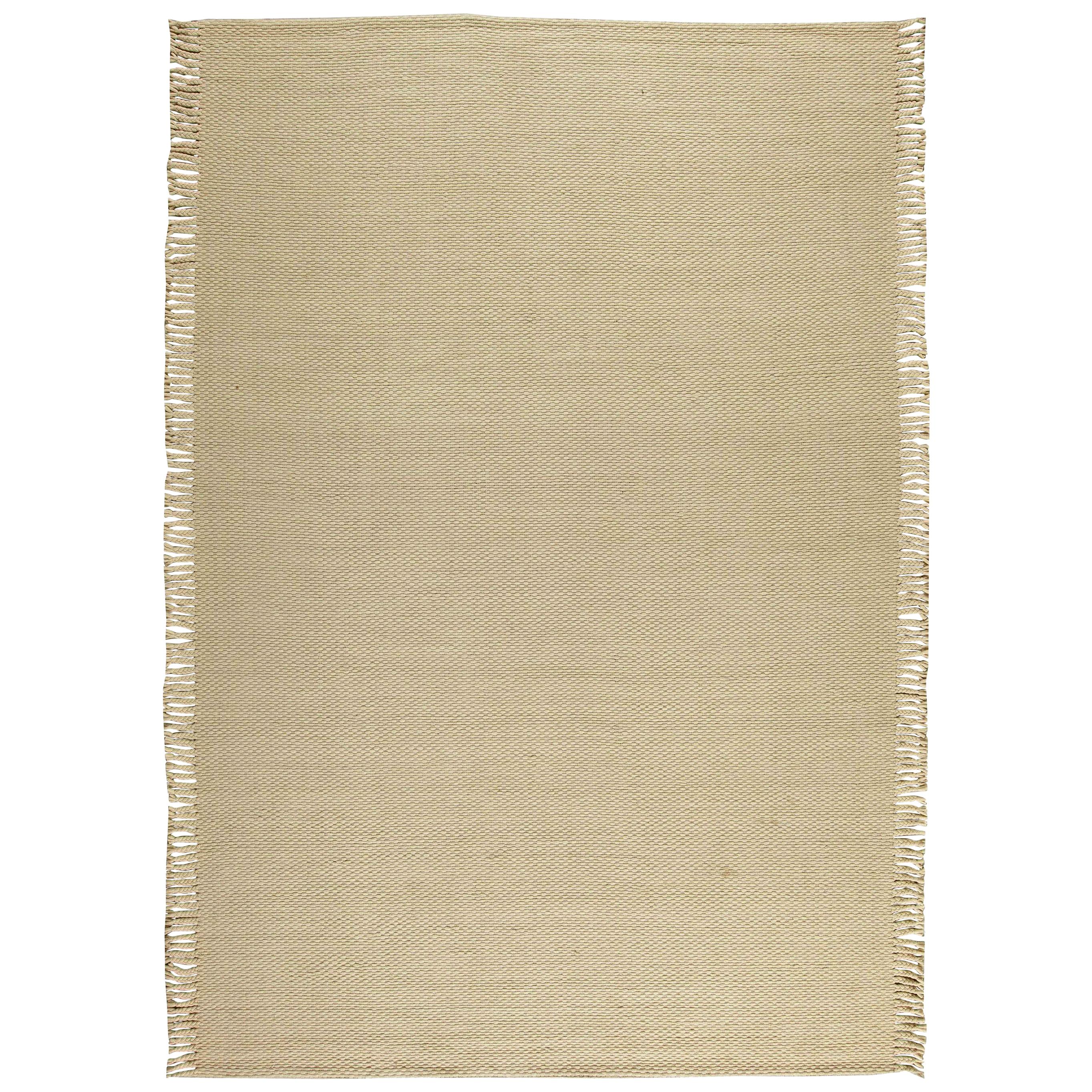 Contemporary Beige FlatWeave Wool Rug by Doris Leslie Blau For Sale at