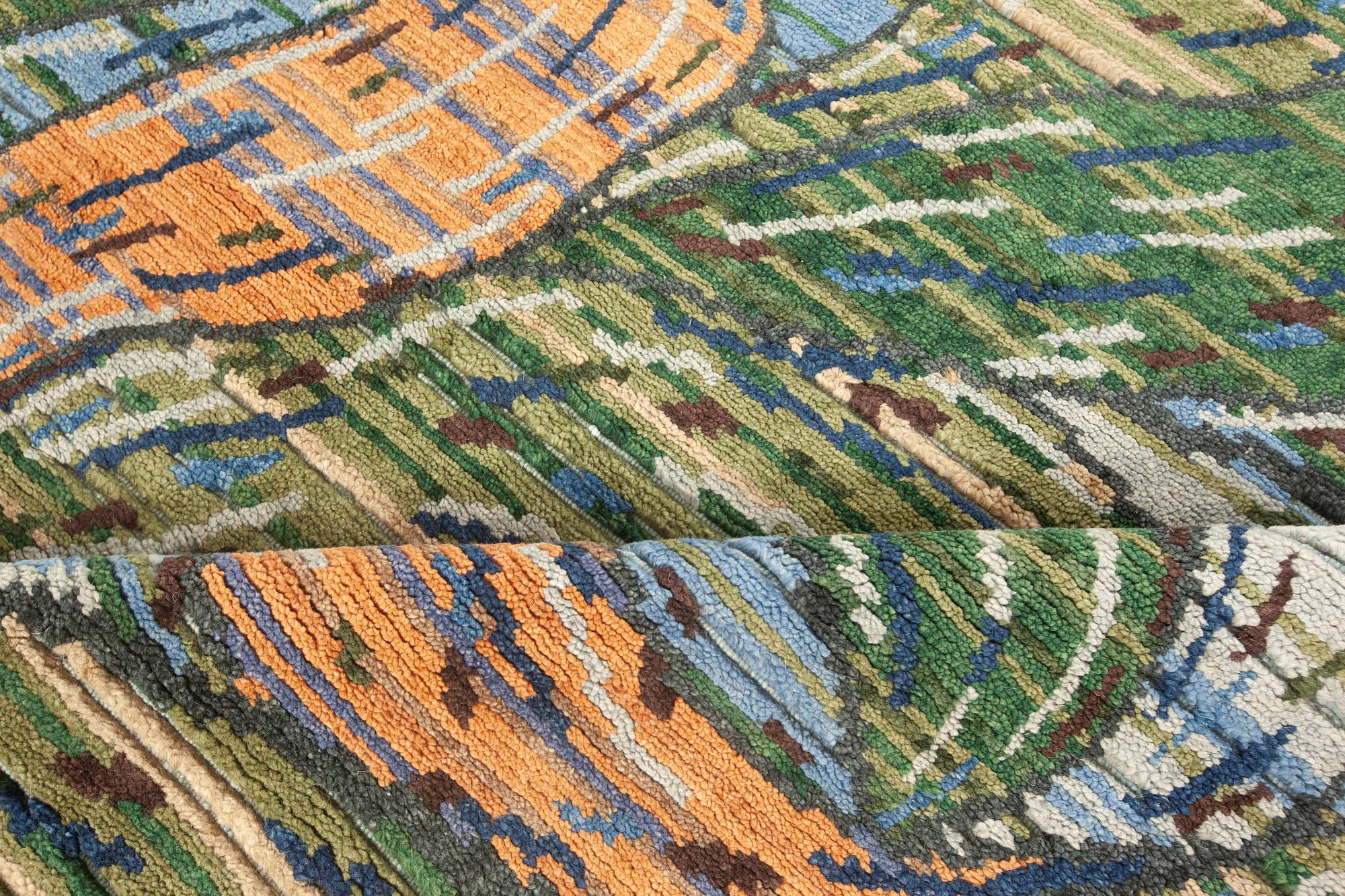 Contemporary Cyclone Hand Knotted Wool Rug by Doris Leslie Blau In New Condition In New York, NY