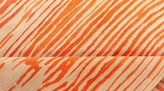 Tapis en laine fait à la main Doris Leslie Blau Collection contemporain rayé orange beige