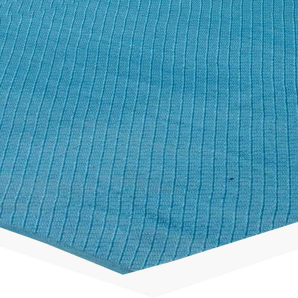 Laine Tapis à tissage plat bleu massif contemporain de haute qualité de la collection Doris Leslie Blau en vente