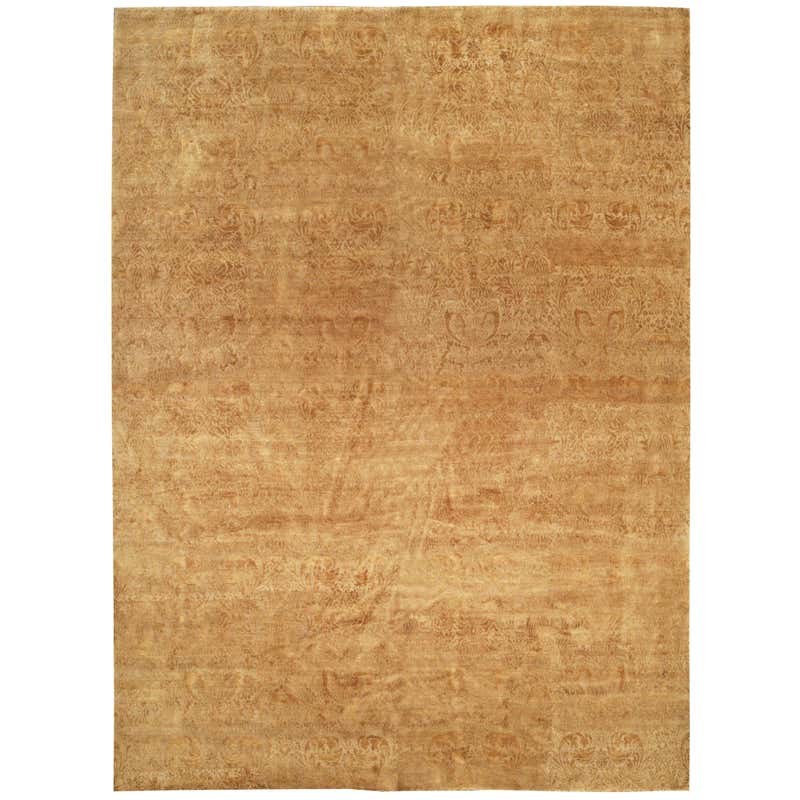 Midnight Blue Silk And Wool Modern Asterisk Rug By CARINI 8x10 For Sale ...