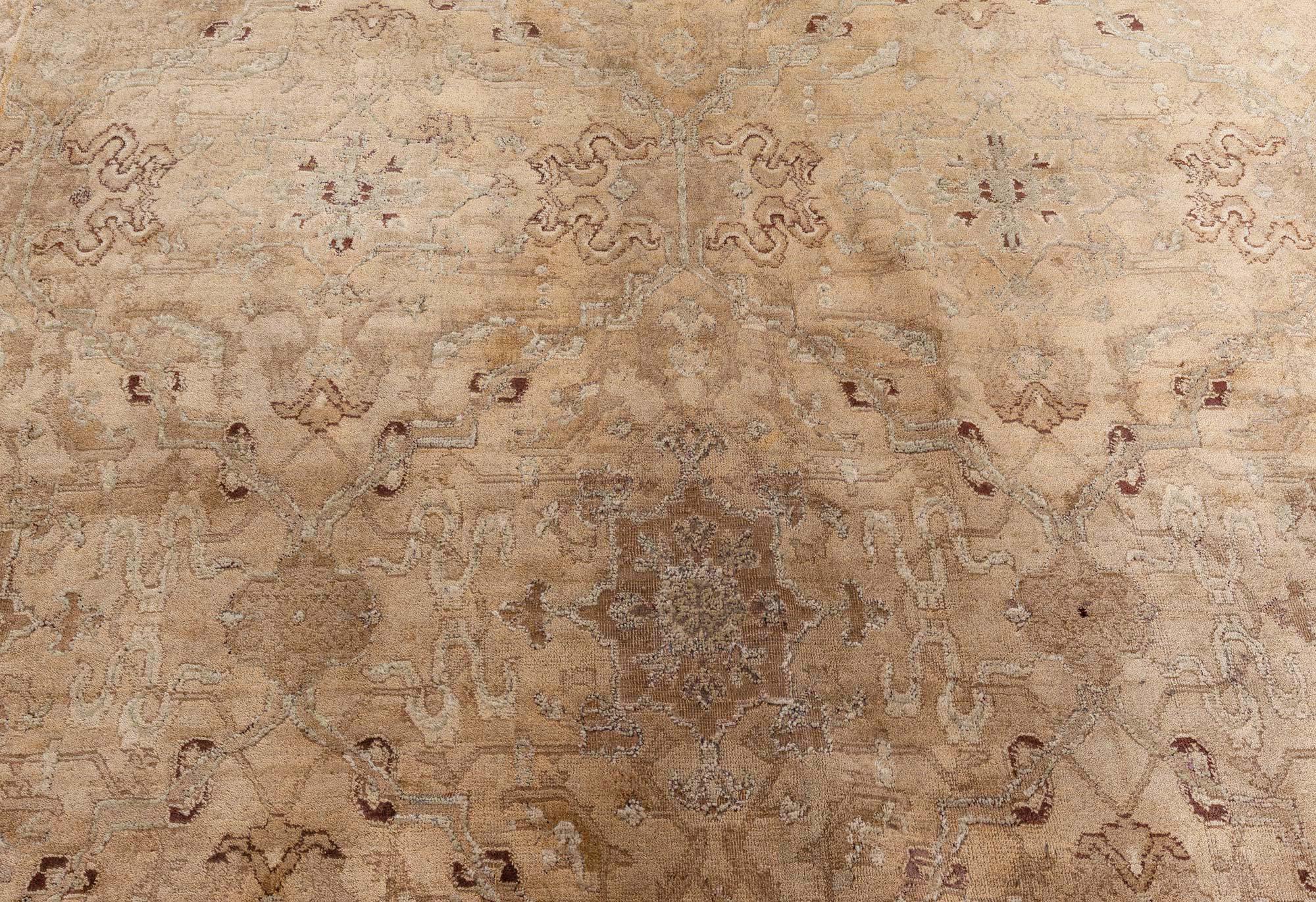 Hand-Woven Early 20th Century Indian Agra Rug For Sale