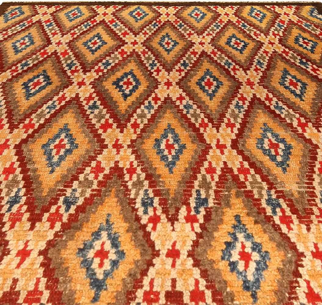 Mid-20th century Bold Moroccan handmade wool rug
Size: 6'2