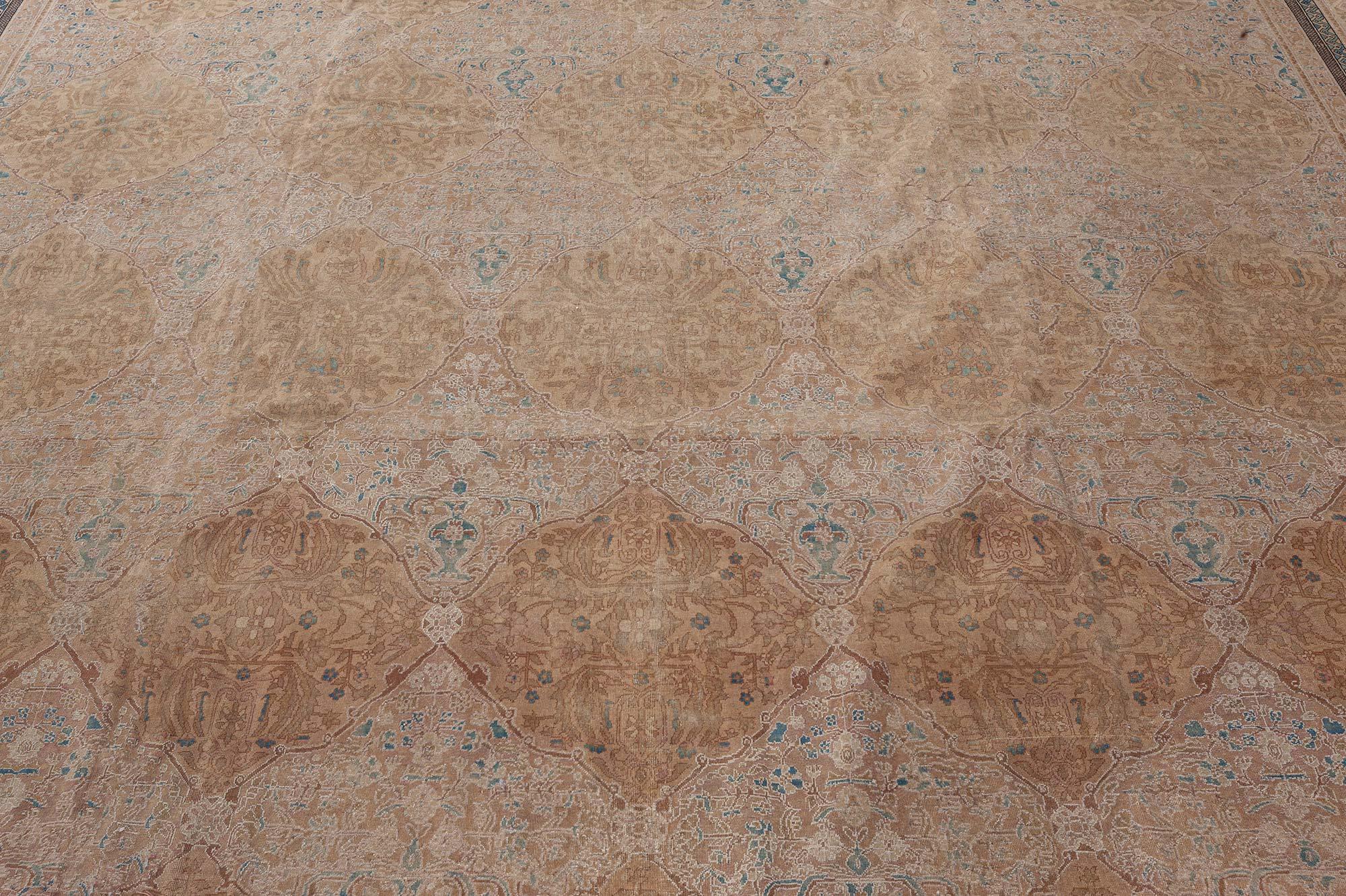 Tissé à la main Doris Leslie Blau - Tapis en laine fait à la main - Indian Botanic Midcentury en vente