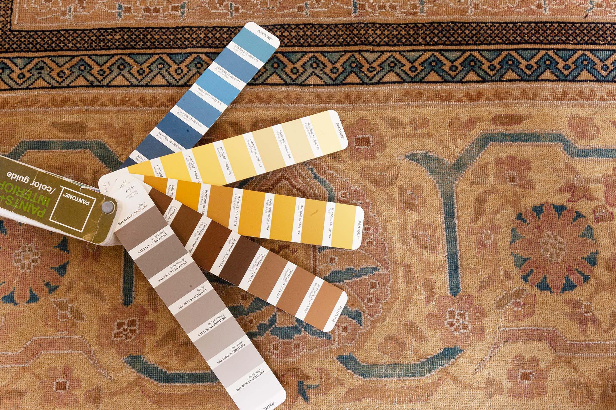 Doris Leslie Blau - Tapis en laine fait à la main - Indian Botanic Midcentury Bon état - En vente à New York, NY