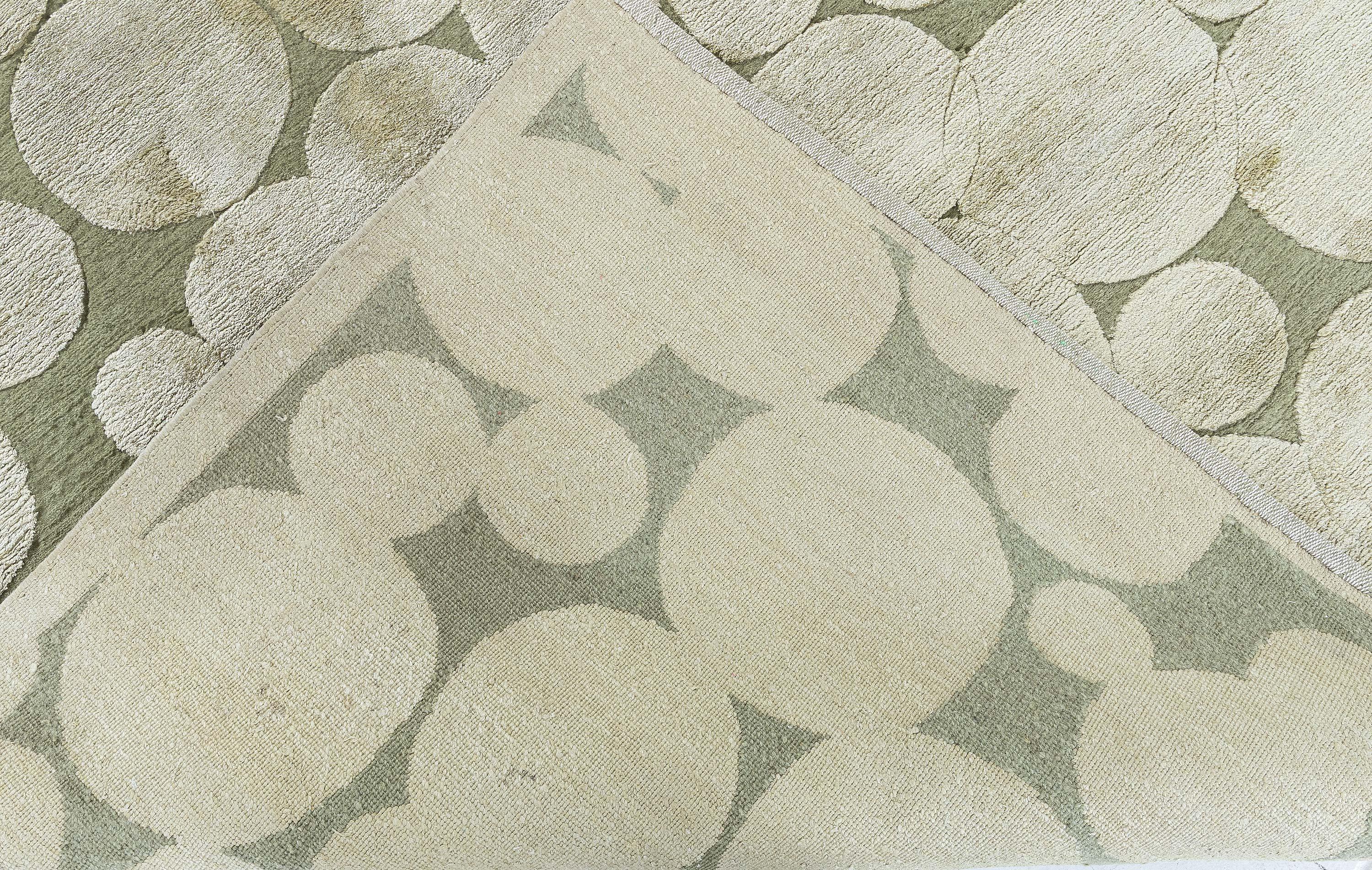Tappeto Doris Leslie Blau Collection Modern Bubble Design di Alan Wanzanberg in vendita 1