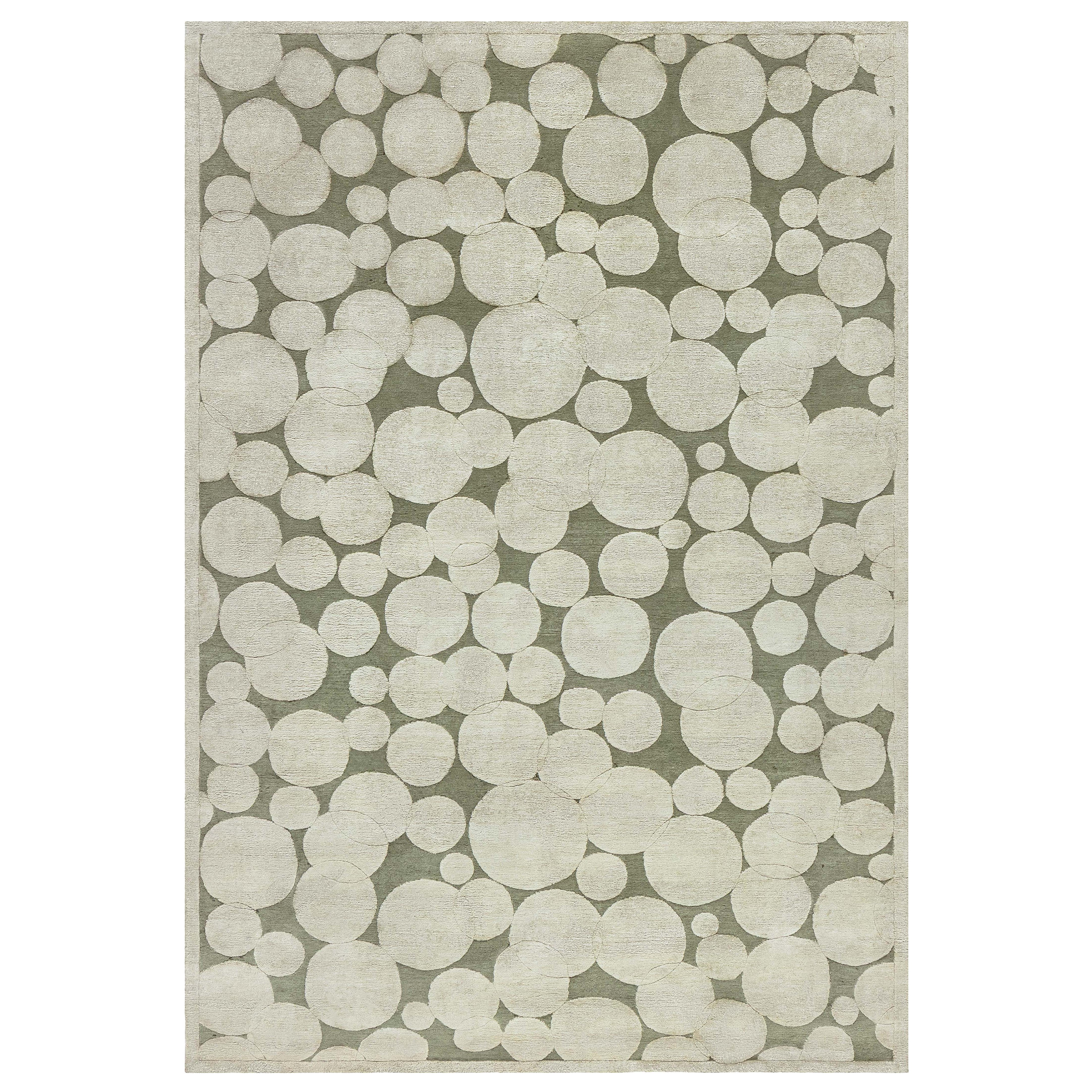 Doris Leslie Blau Collection Modern Bubble Design Rug by Alan Wanzanberg im Angebot