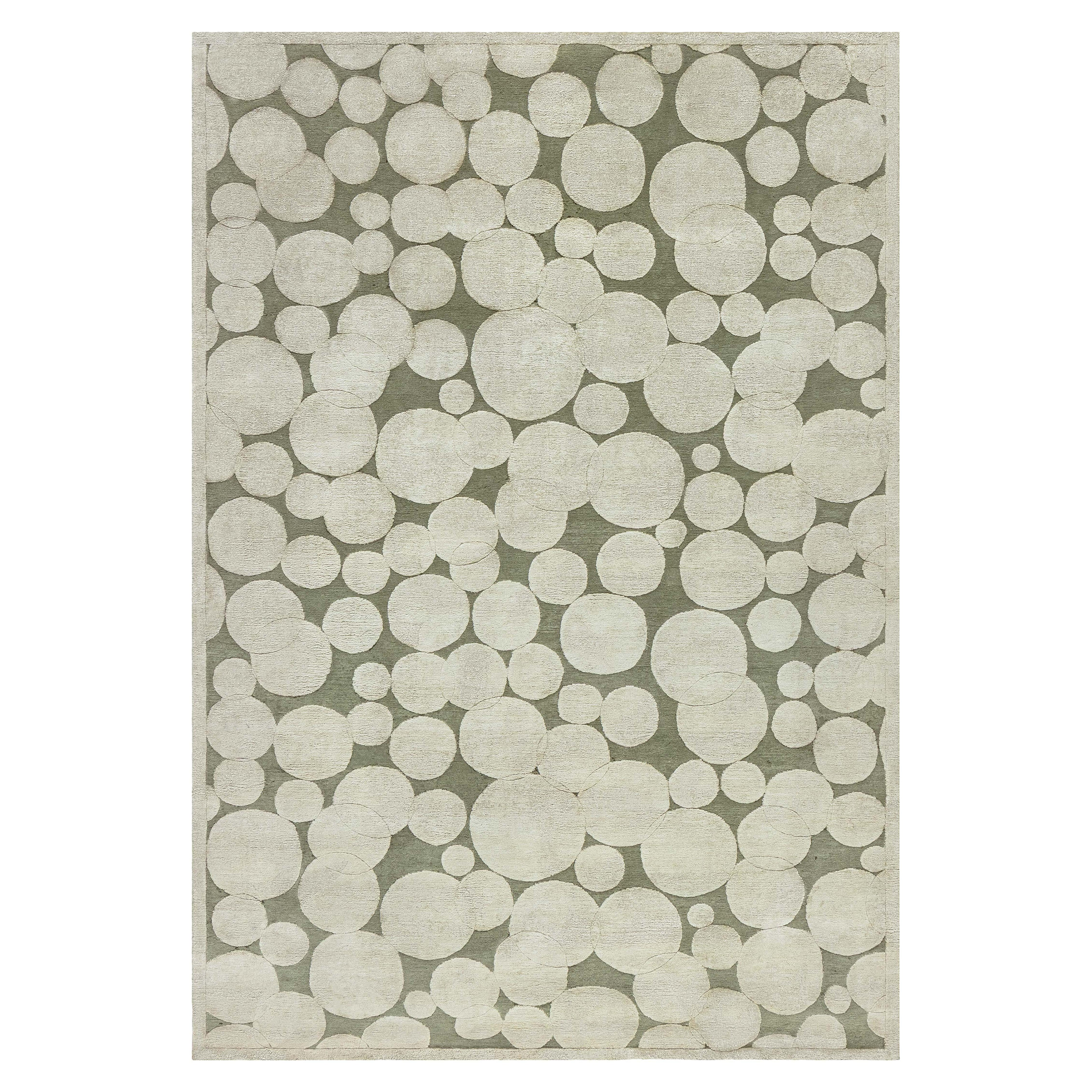 Doris Leslie Blau Collection Modern Bubble Design Rug by Alan Wanzanberg For Sale