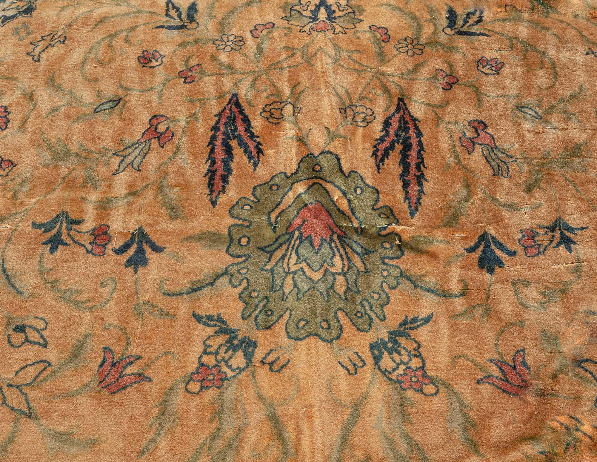 Oversized Antique Indian Handmade Wool Carpet (size adjusted)
Size: 14'8