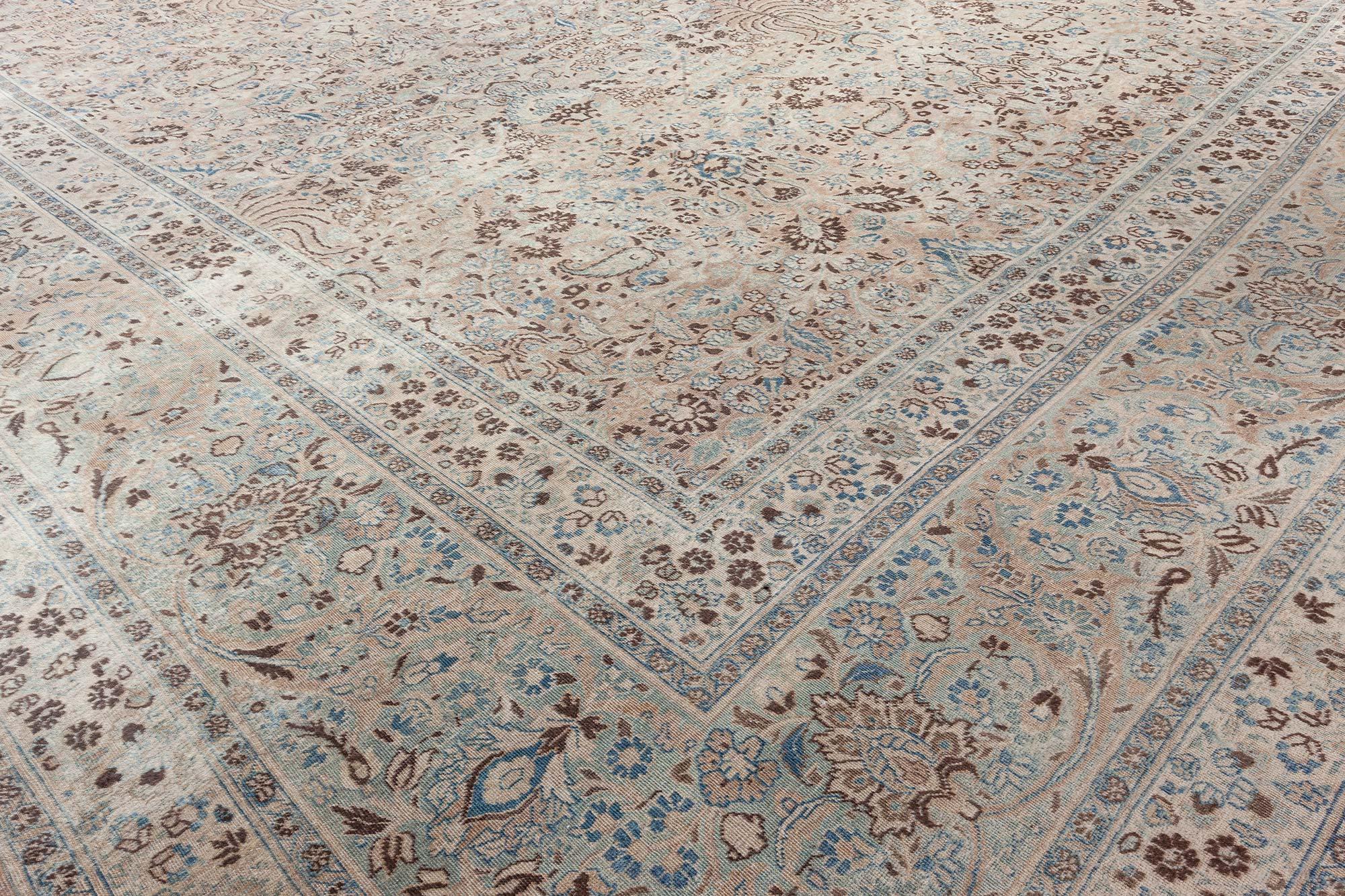 Hand-Knotted Oversized Antique Persian Khorassan Handmade Rug For Sale
