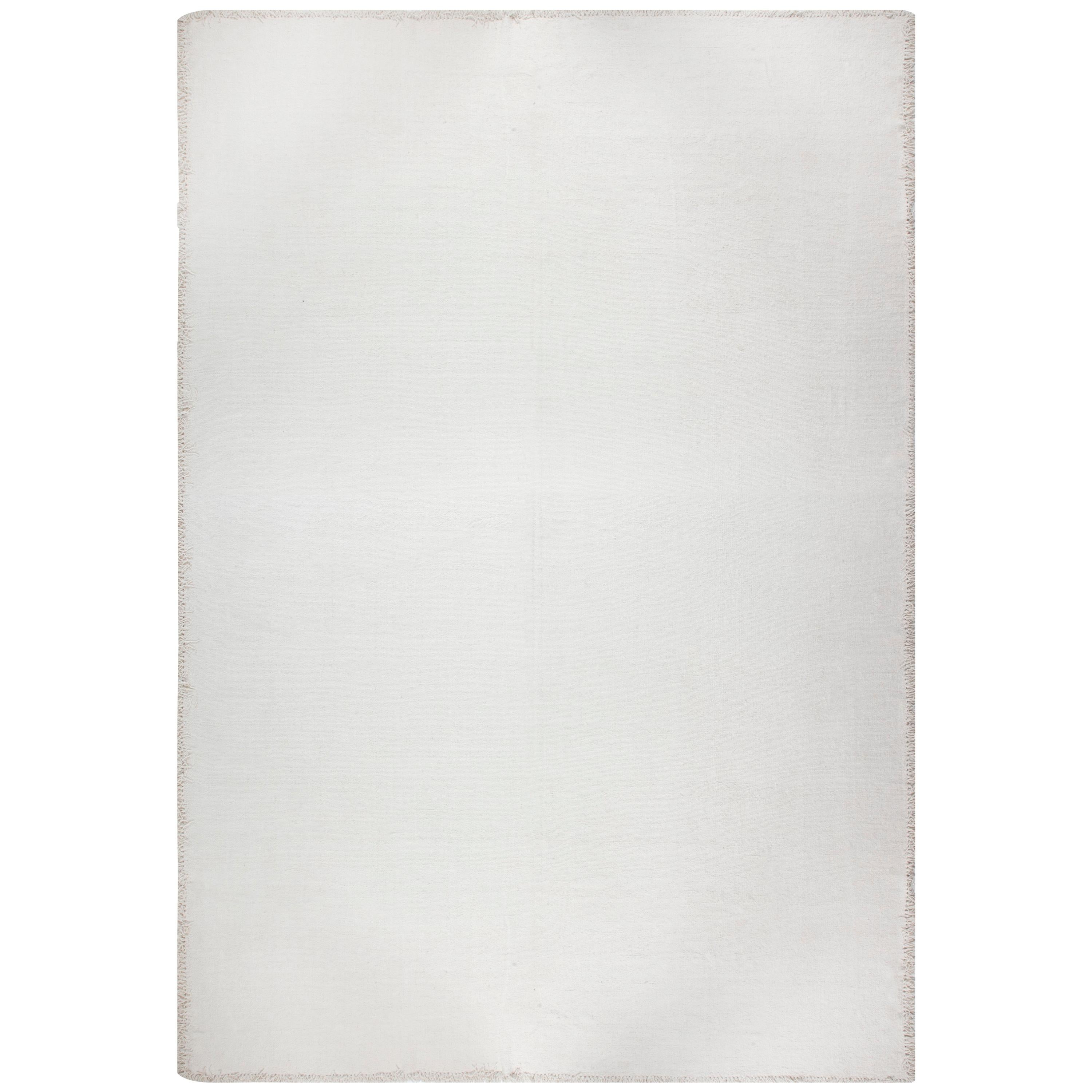 Contemporary Blue and White FlatWeave Wool Rug by Doris Leslie Blau