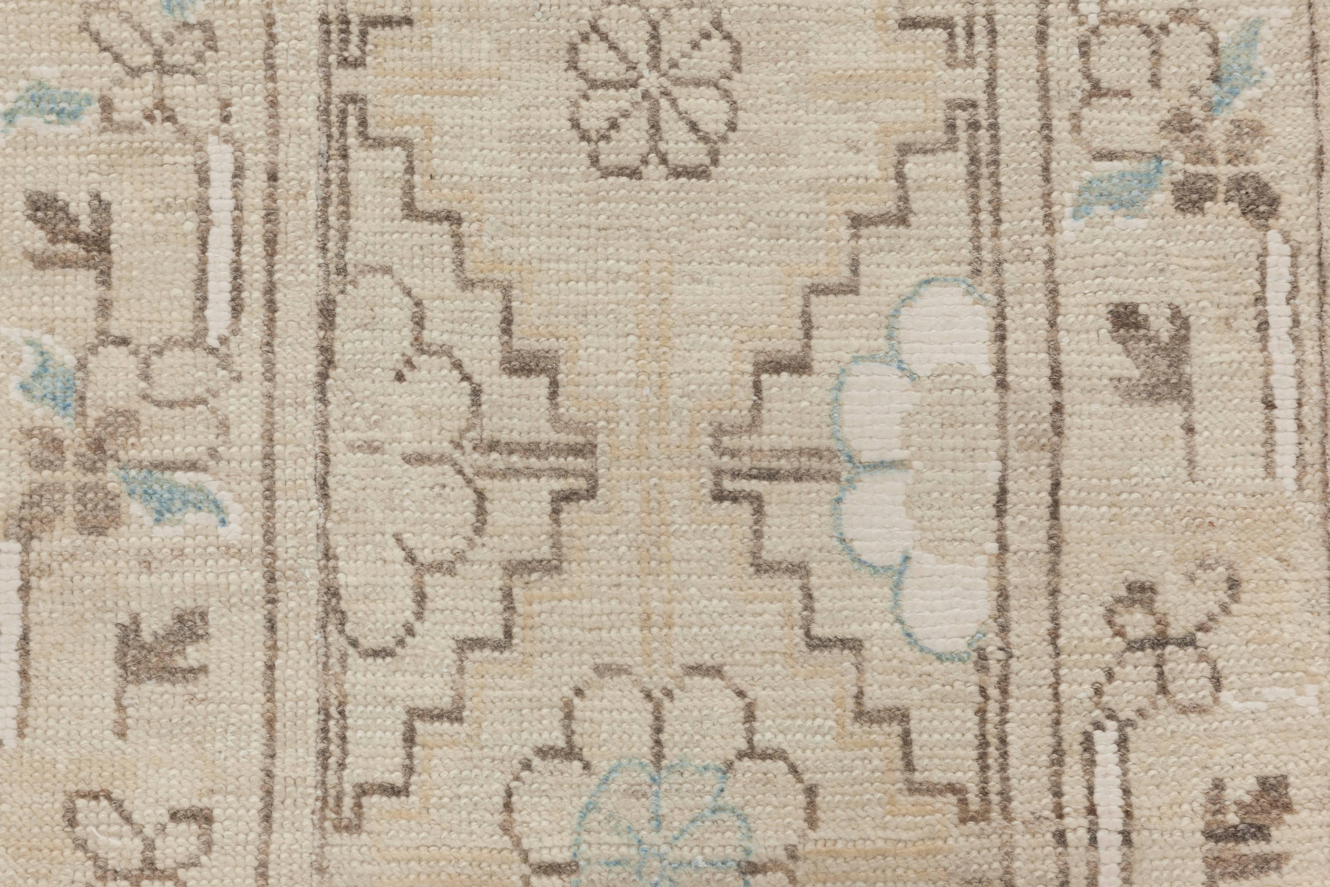 Hand-Knotted Contemporary Samarkand Handmade Wool Runner by Doris Leslie Blau For Sale