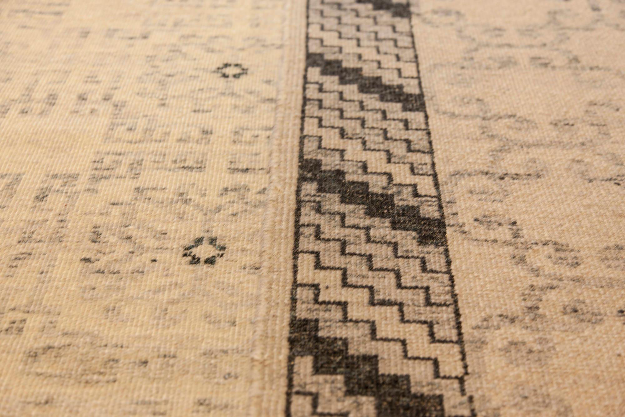 Hand-Knotted Contemporary Samarkand Style Runner by Doris Leslie Blau For Sale