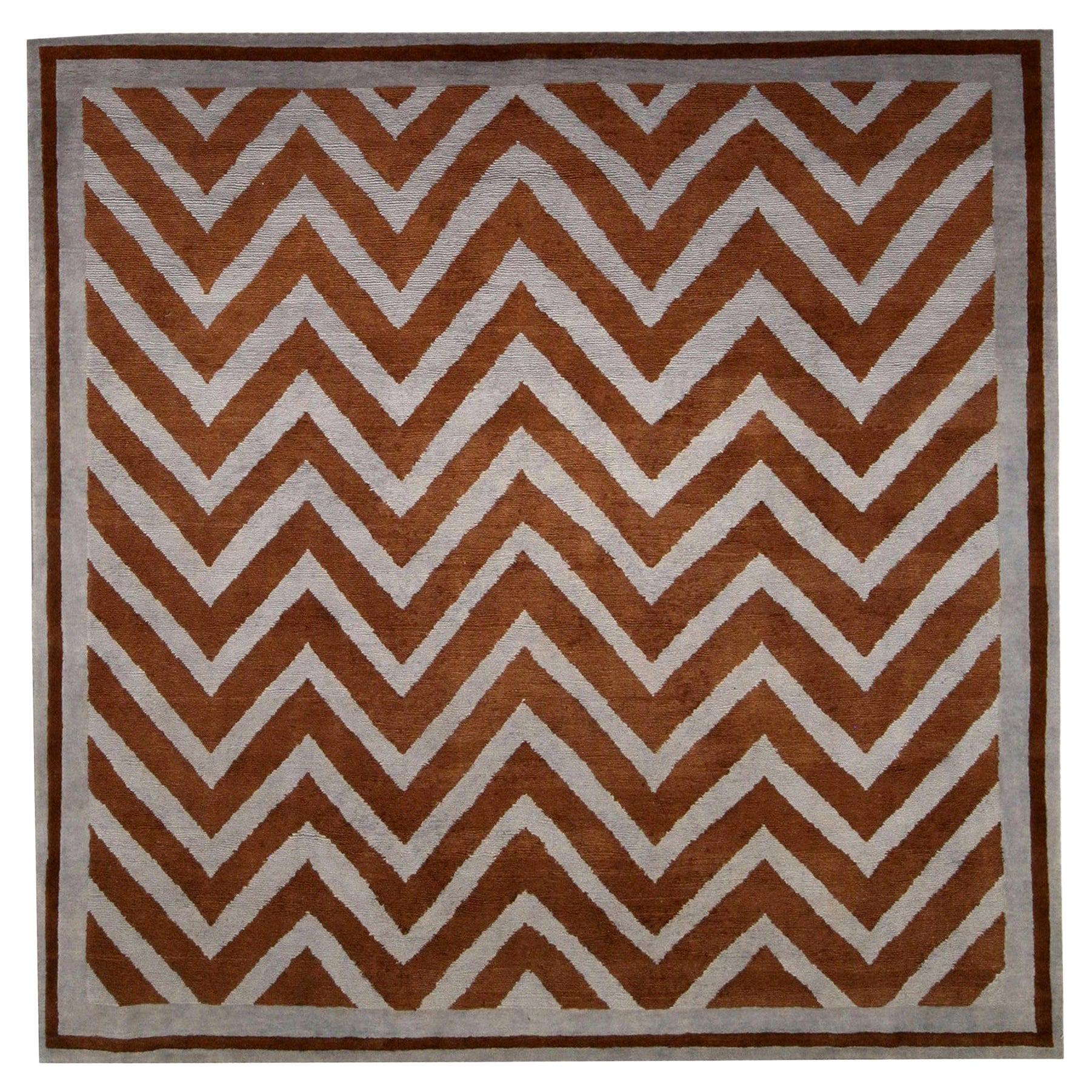 Indian Zig Zag Rug For Sale at 1stDibs grey and white zig zag rug