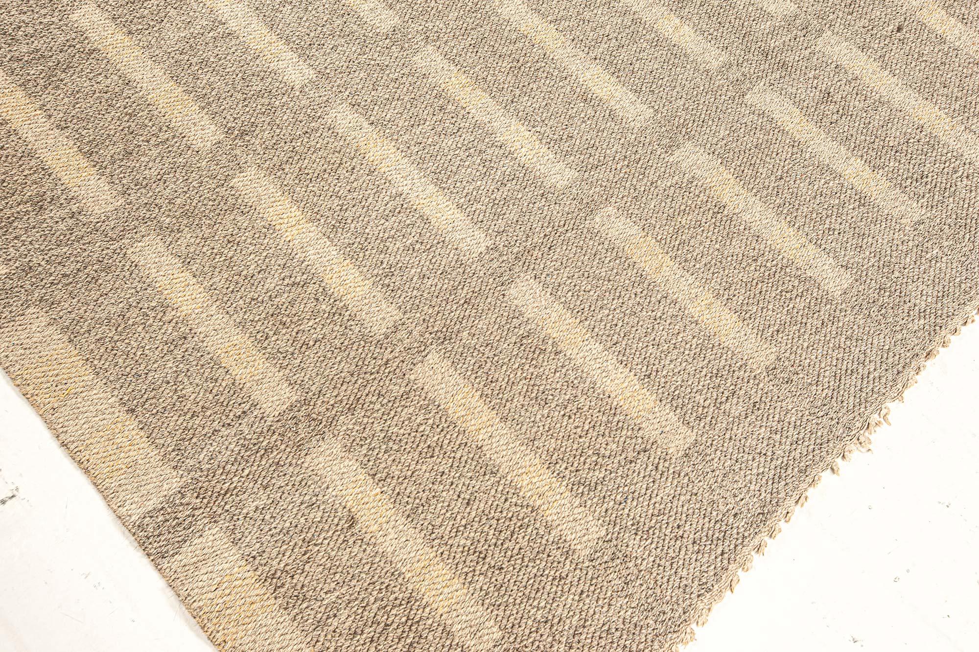 20th Century Swedish Double Sided Flat Weave Area Rug For Sale