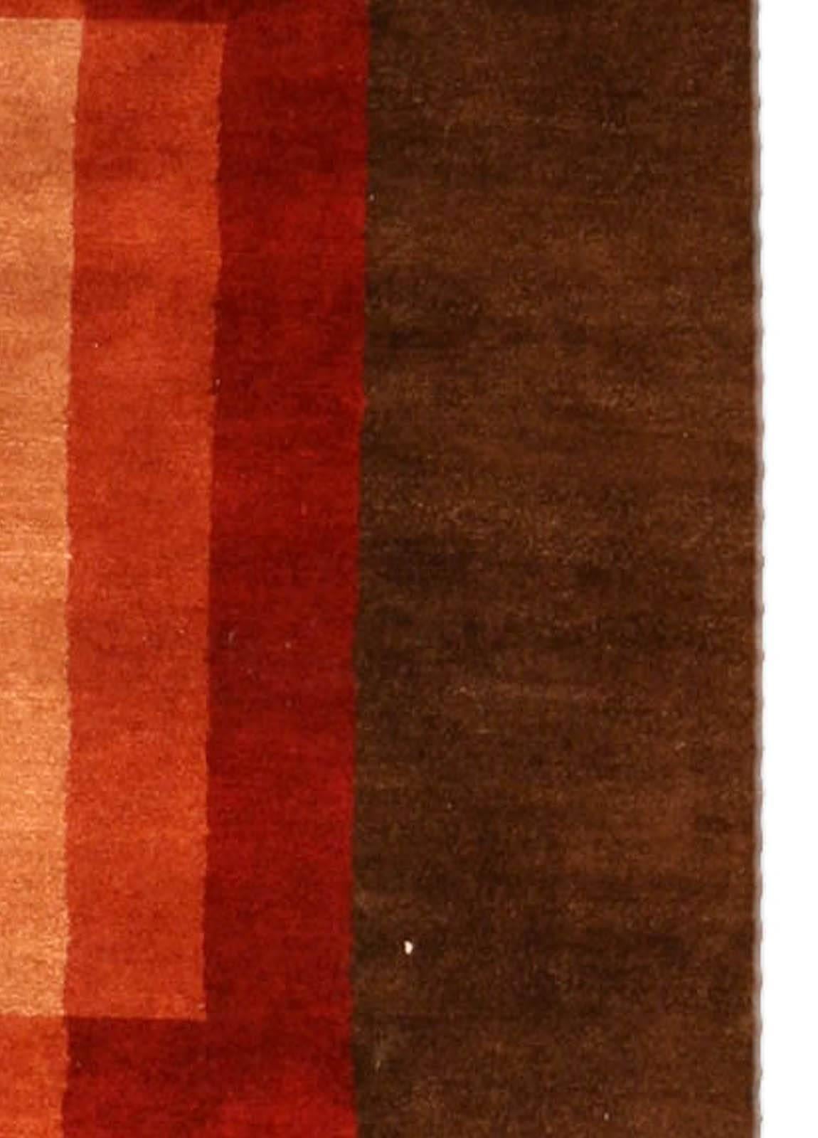 Modern Tibetan Brown Red Orange Yellow Silk Rug S13b 01 by Doris Leslie Blau In New Condition For Sale In New York, NY