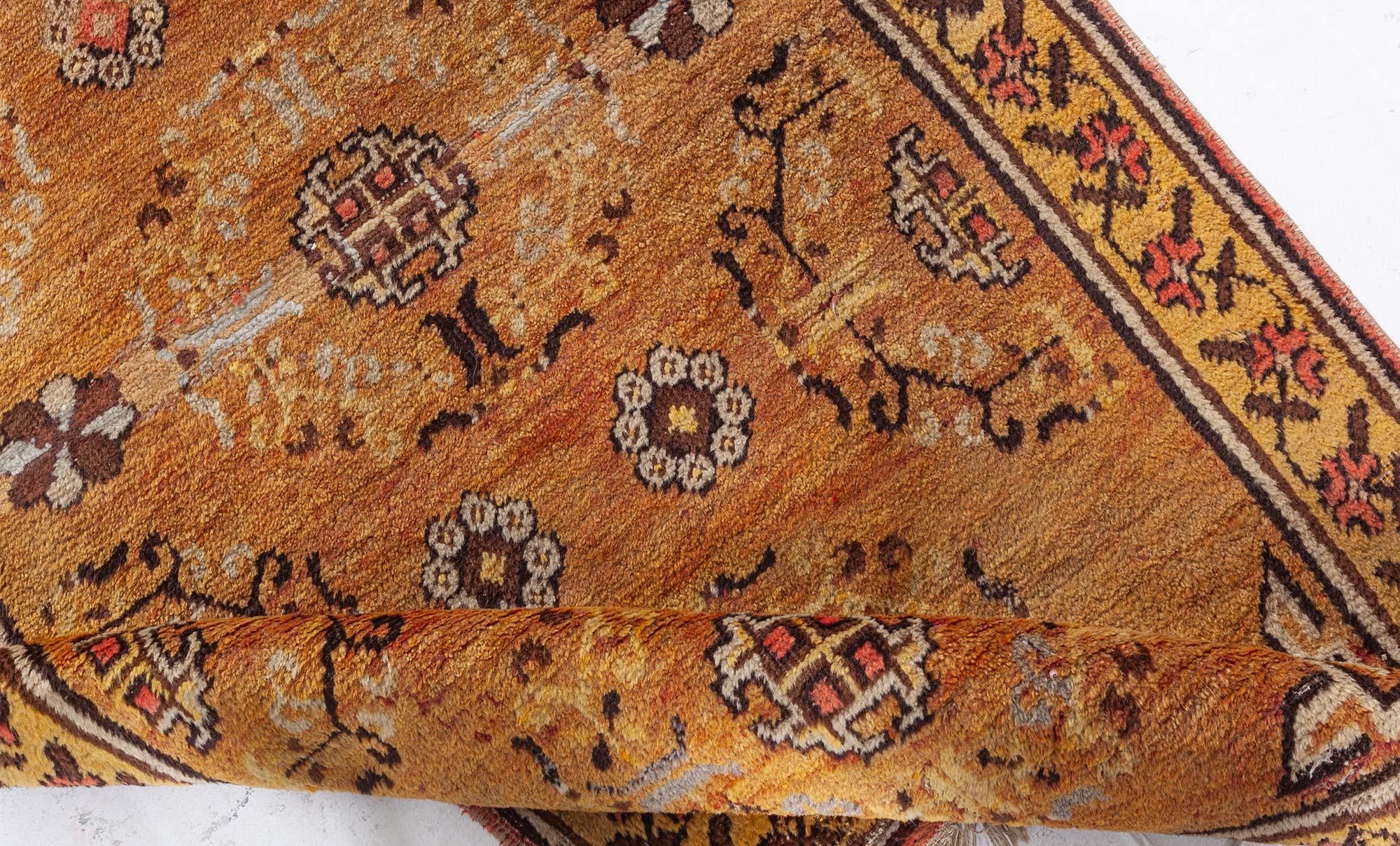 Vintage Samarkand (Khotan) golden yellow rug.
Size: 2'3