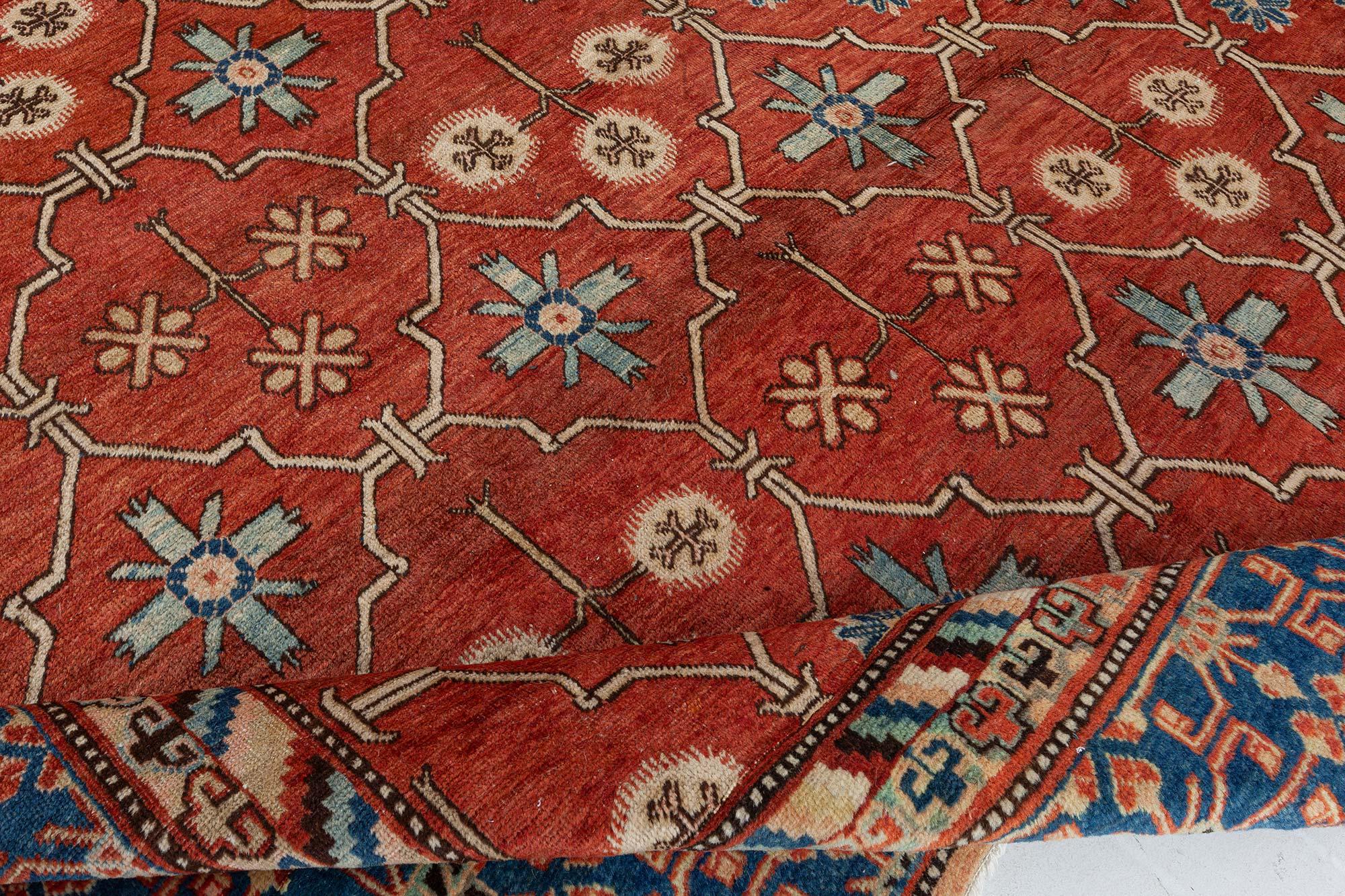Samarkand 'Khotan' Teppich im Vintage-Stil (Handgewebt) im Angebot